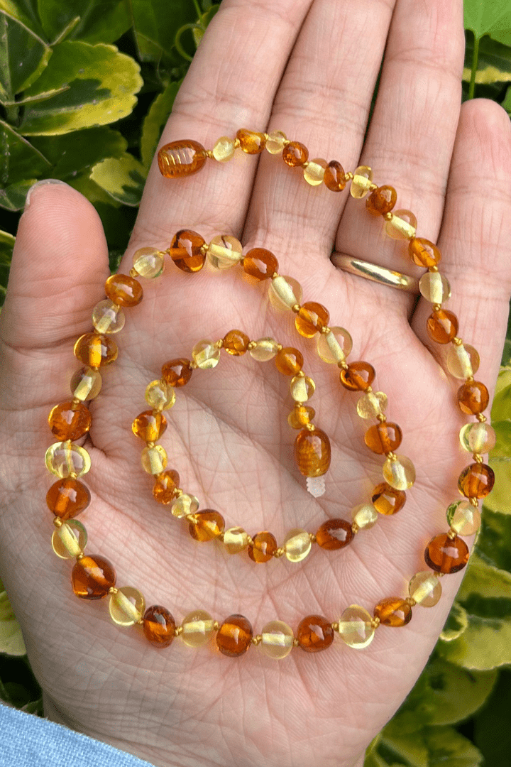 Kehribar Yetişkin Kolyesi Konyak Limon Model