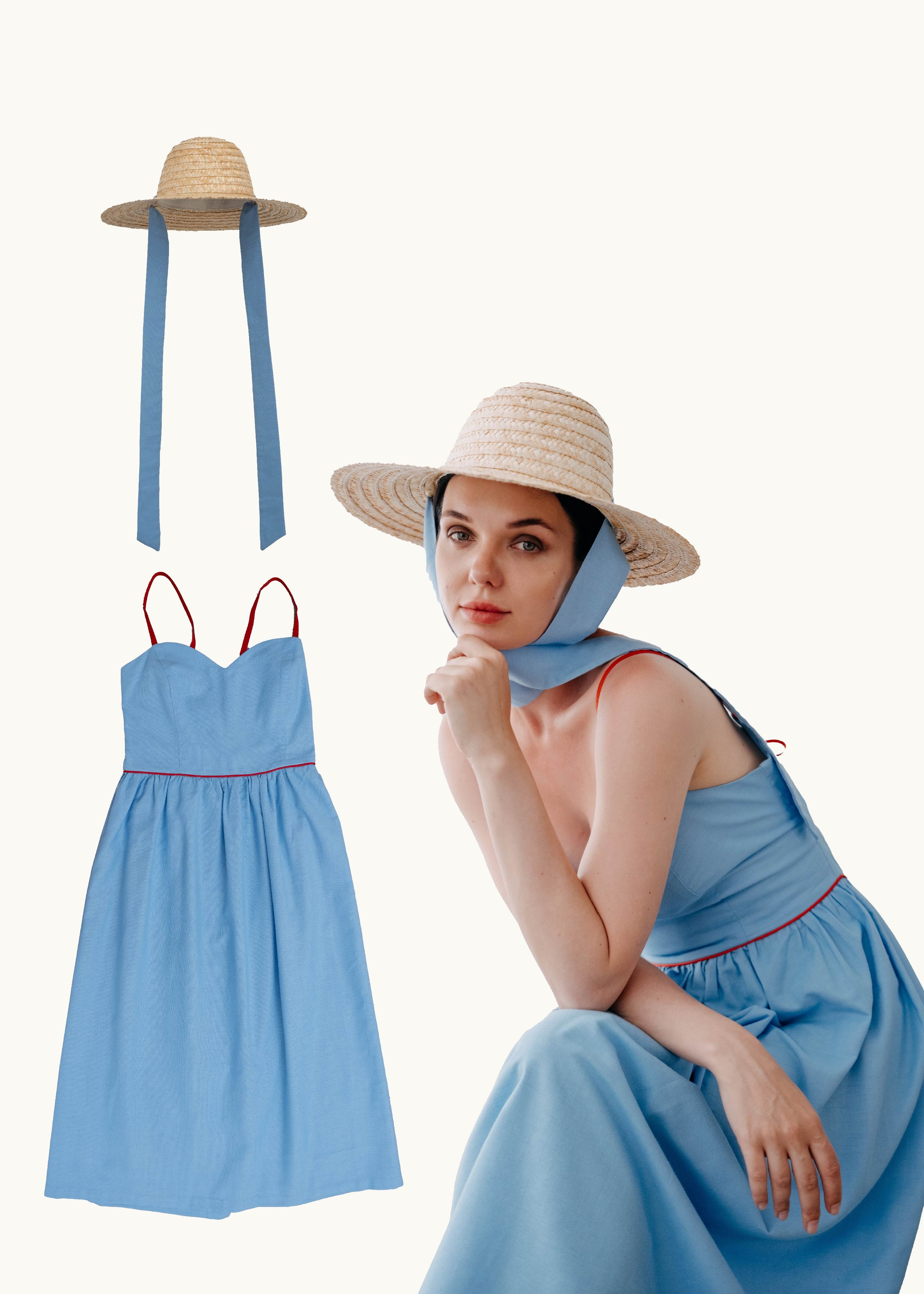 Rose Elbise + Summer Blue Şapka