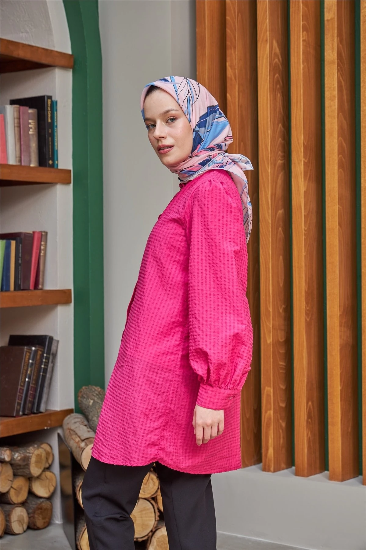 Lotus Pudra Pamuk Viskon Eşarp