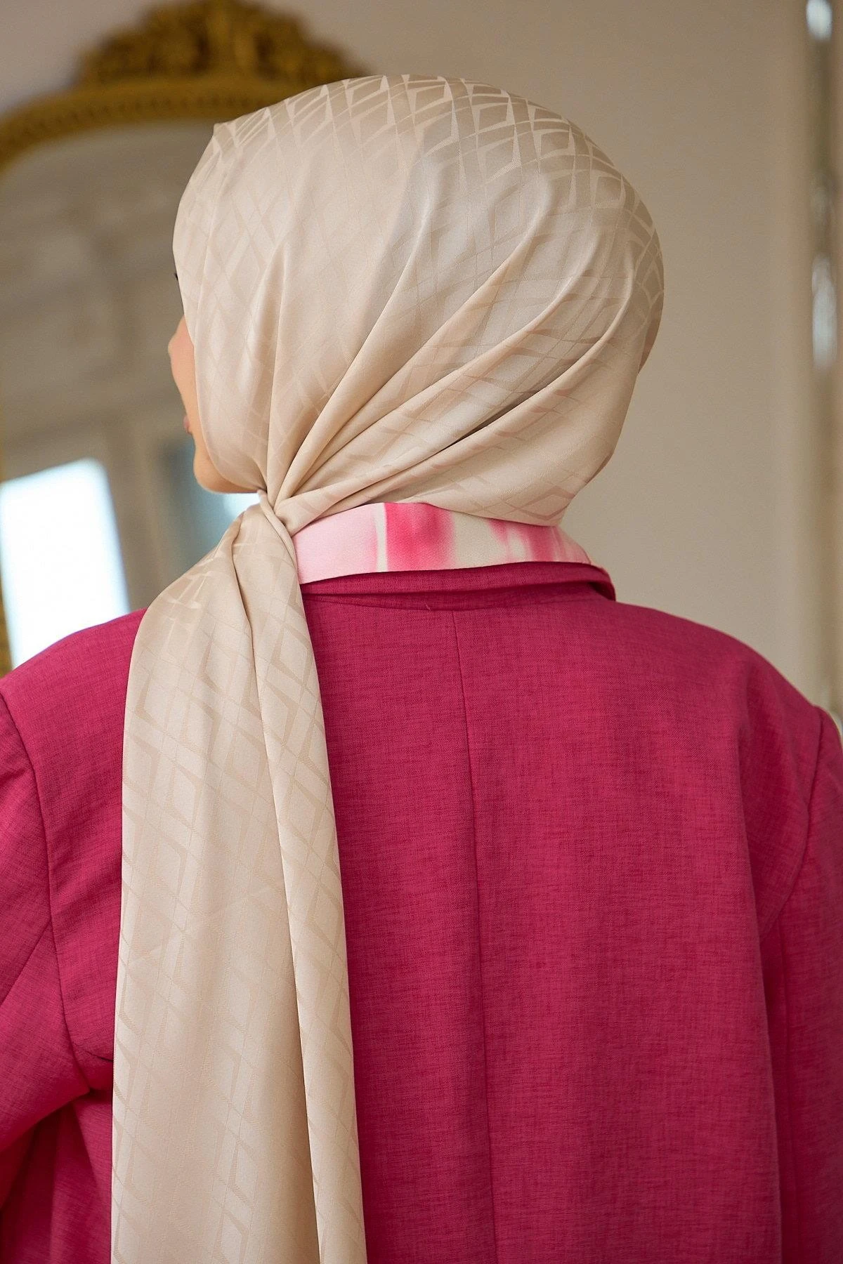 Yaz Işıltısı Koleksiyonu İpeksi Jakar Şal Fildişi 9015-12