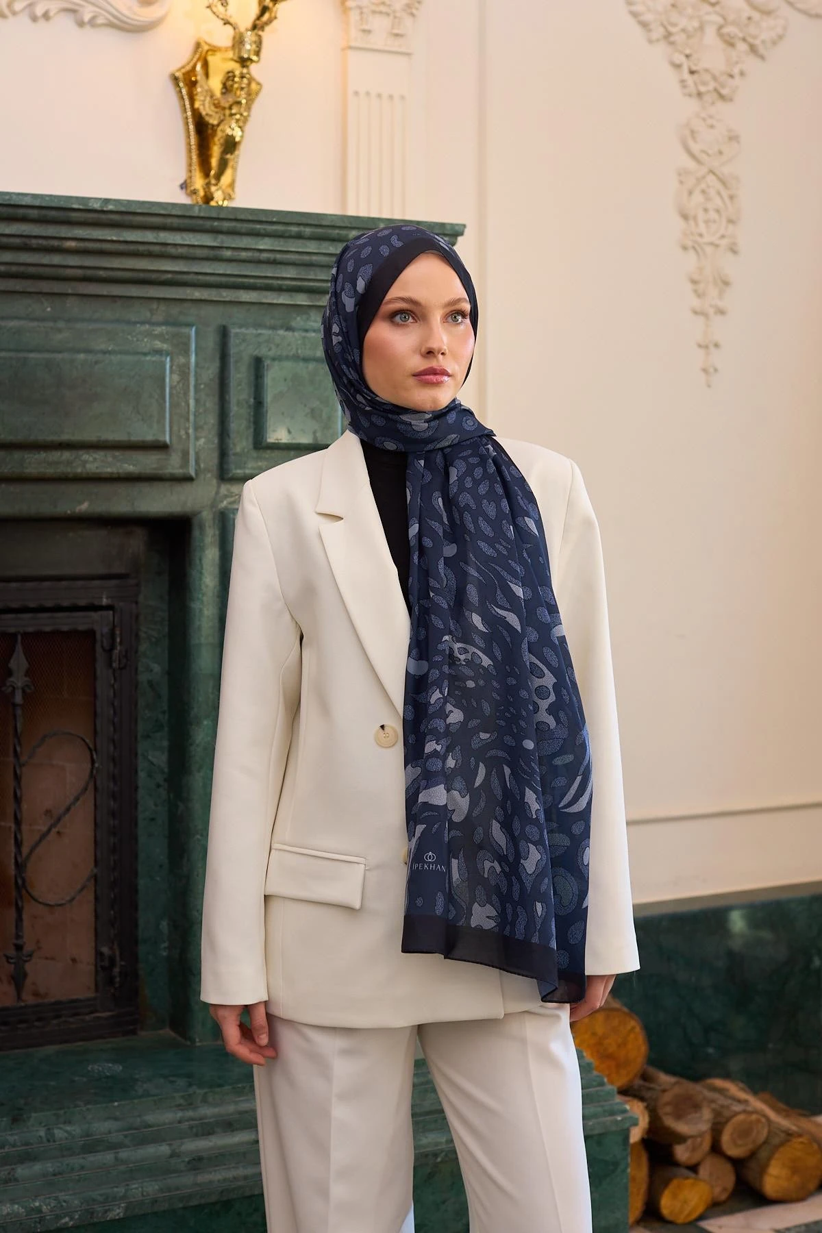 İpekhan Soft Şal Lacivert 3050-11