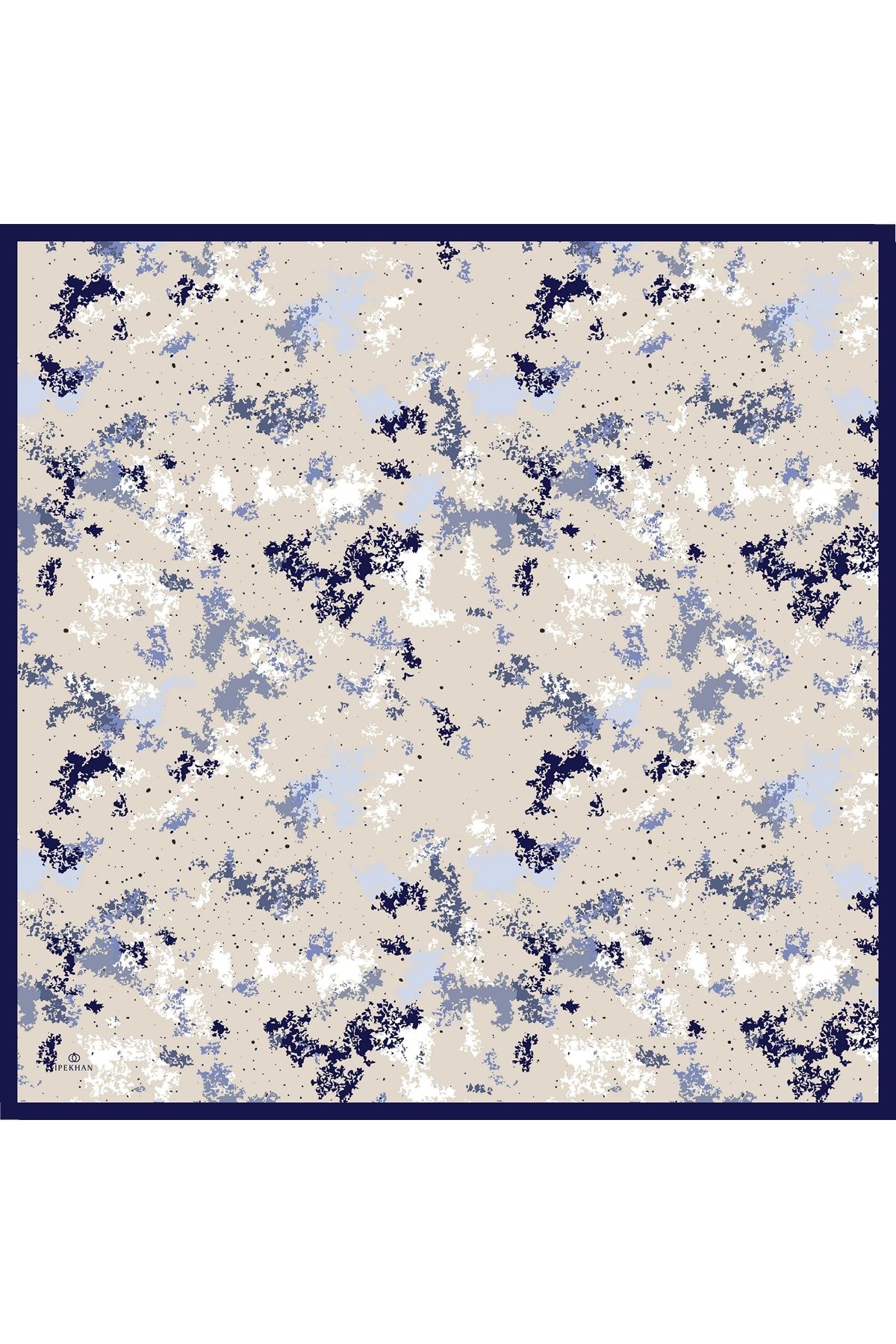 Ebru Kot Mavi Pamuk Viskon Eşarp