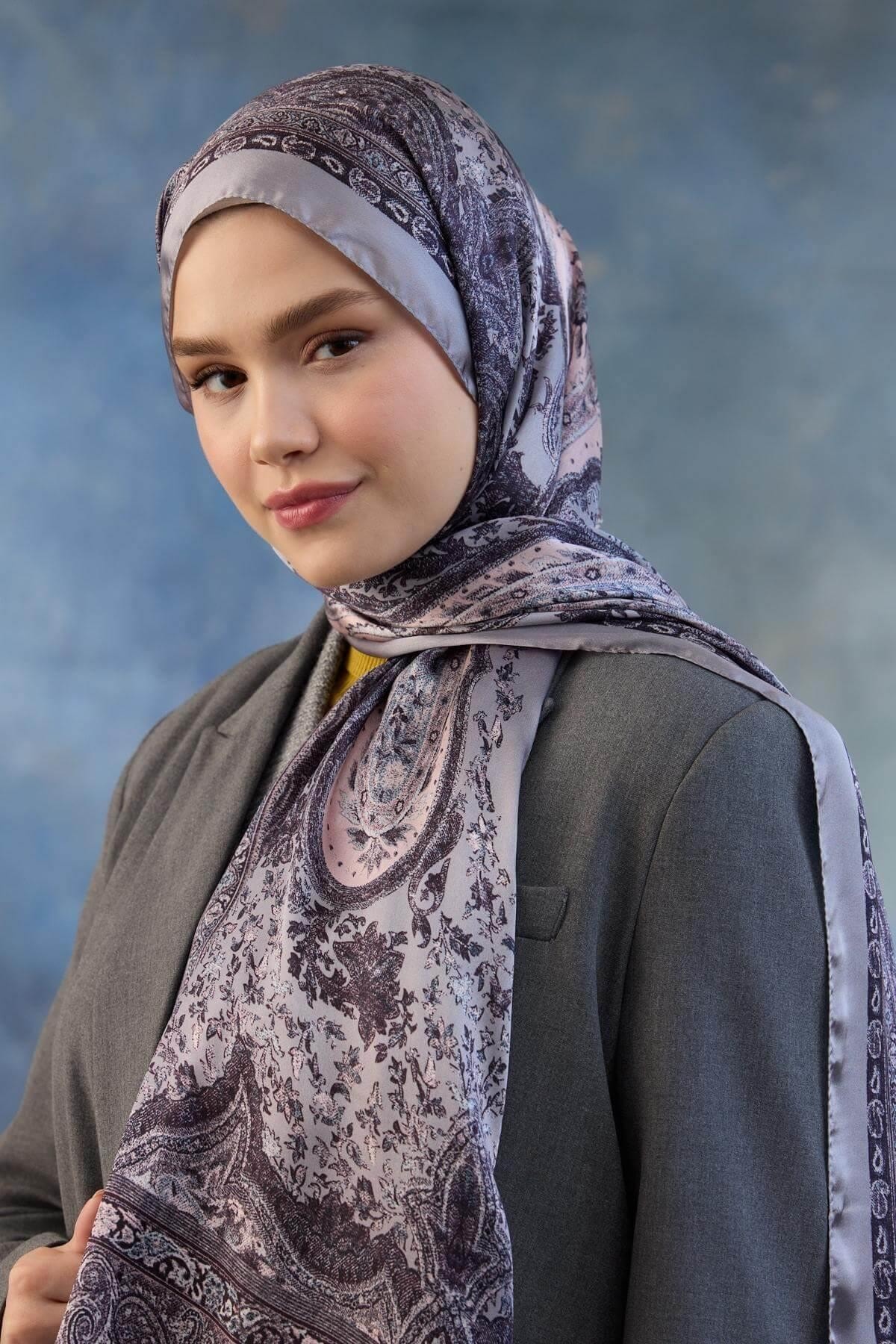 Gri Hint Vual Şal - 5002-03
