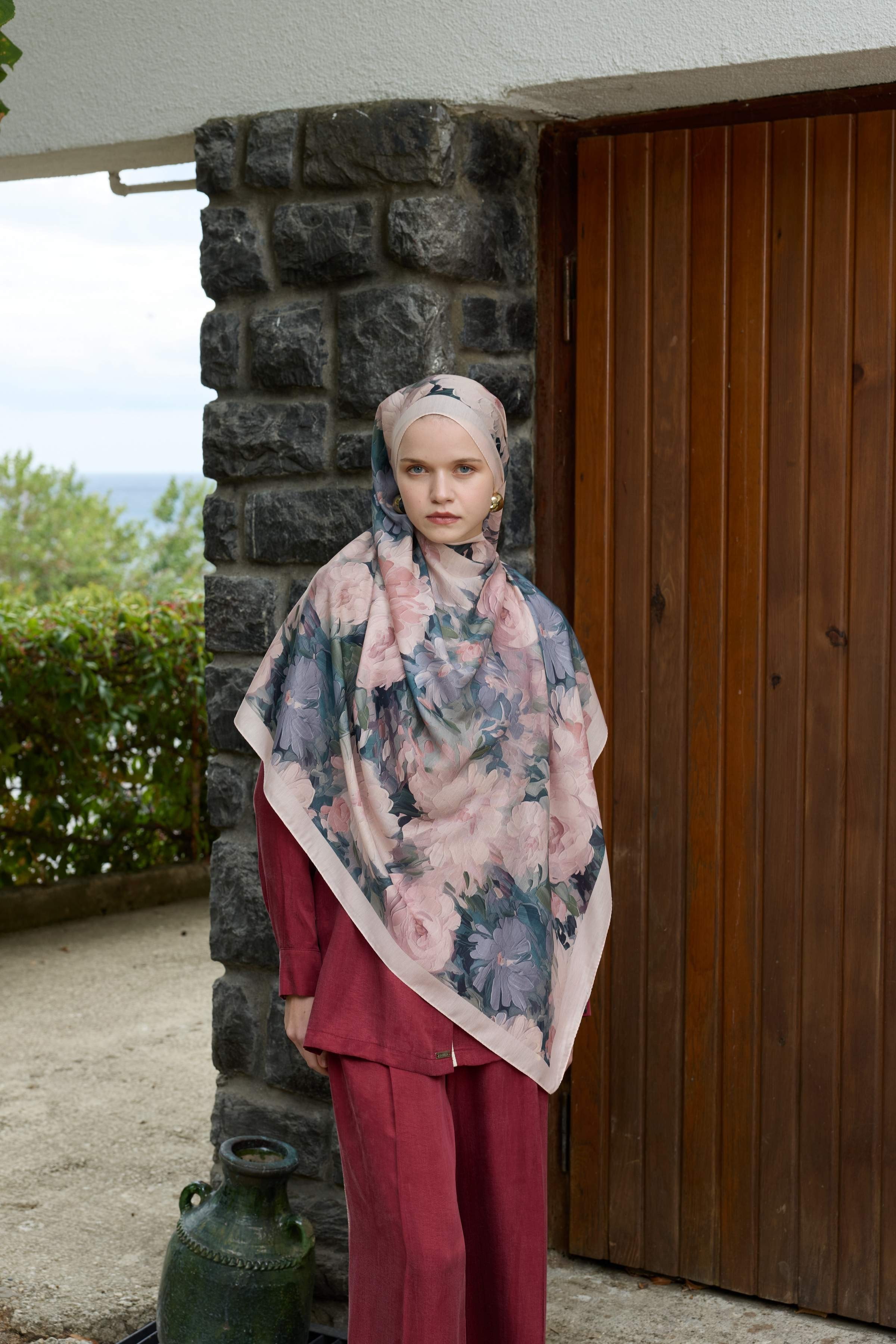 Winter Bloom Soft Şal 3069-10099 - Pastel Pembe