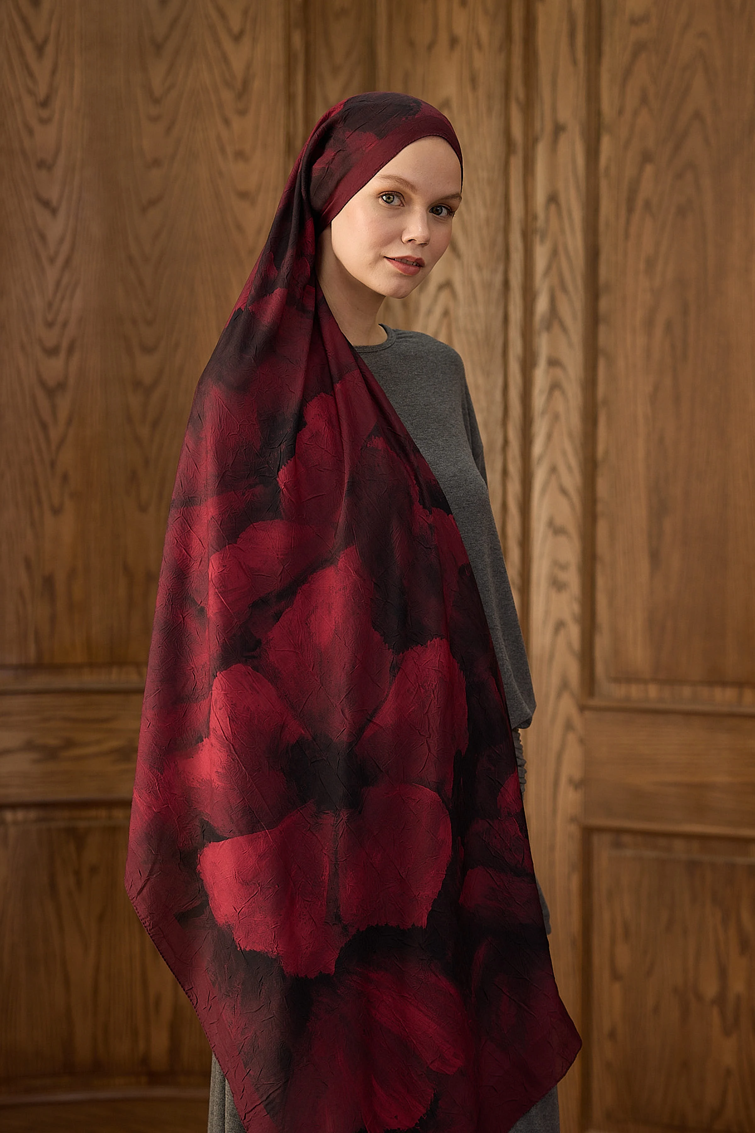 Bambu Kraş Şal 7013 - Bordo