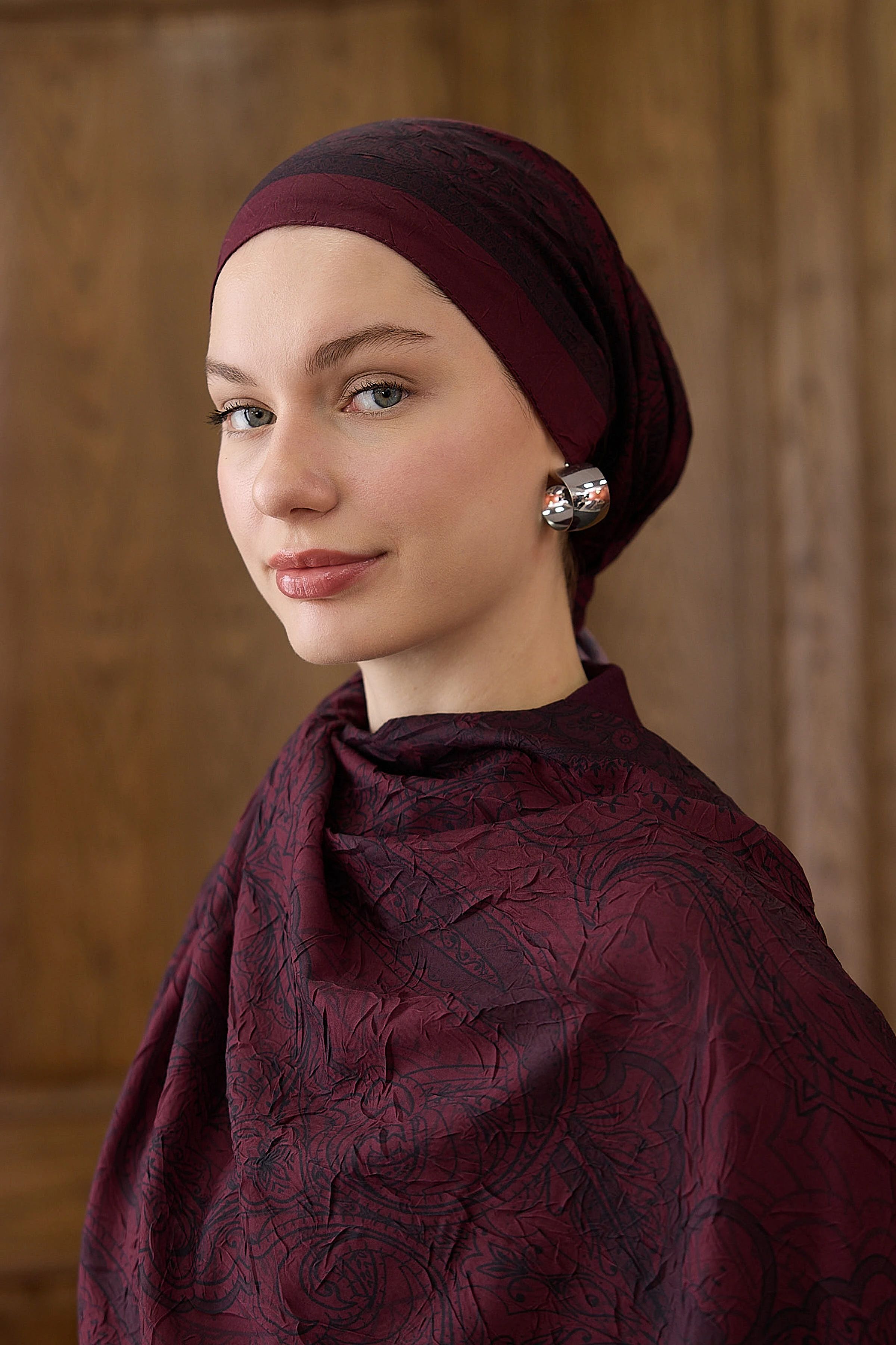 Bambu Kraş Şal 7008 - Bordo