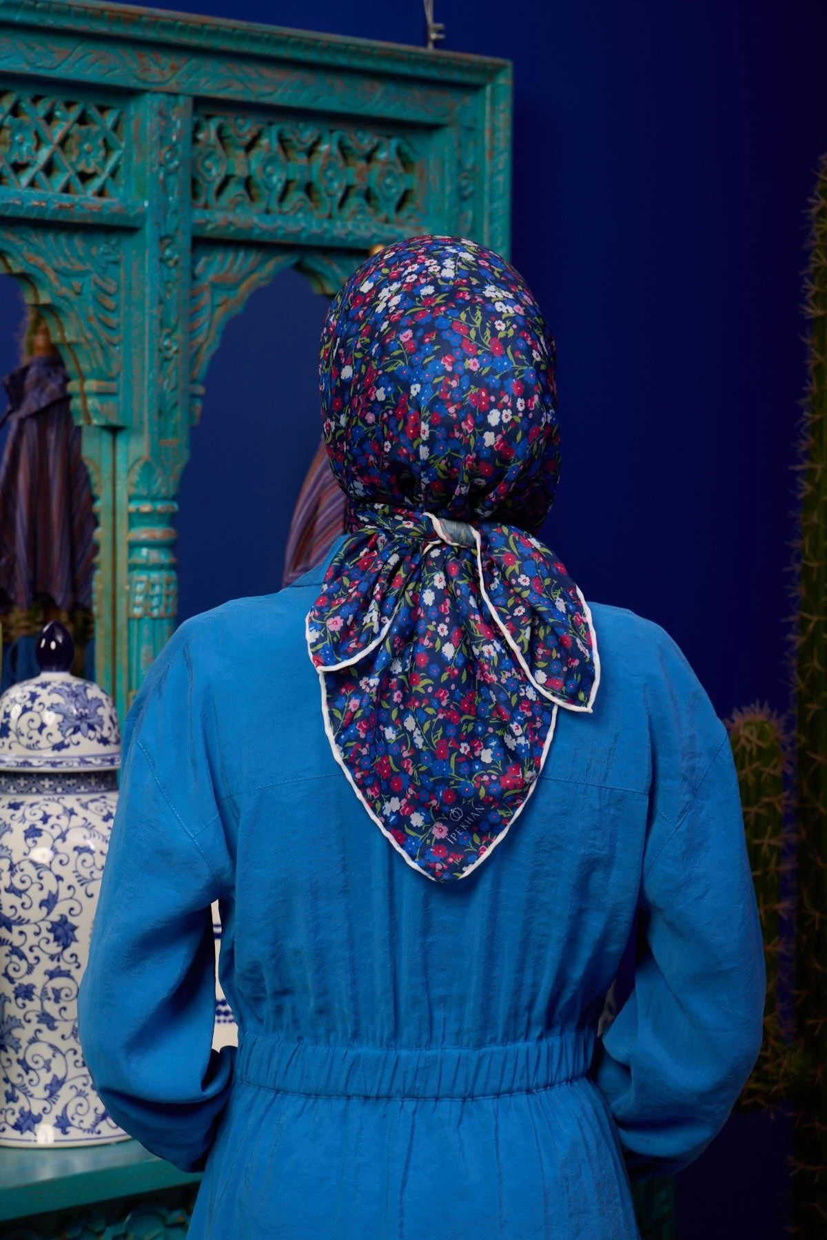 Marrakech Koleksiyon Soft Eşarp Mor Kırmızı 1193-14