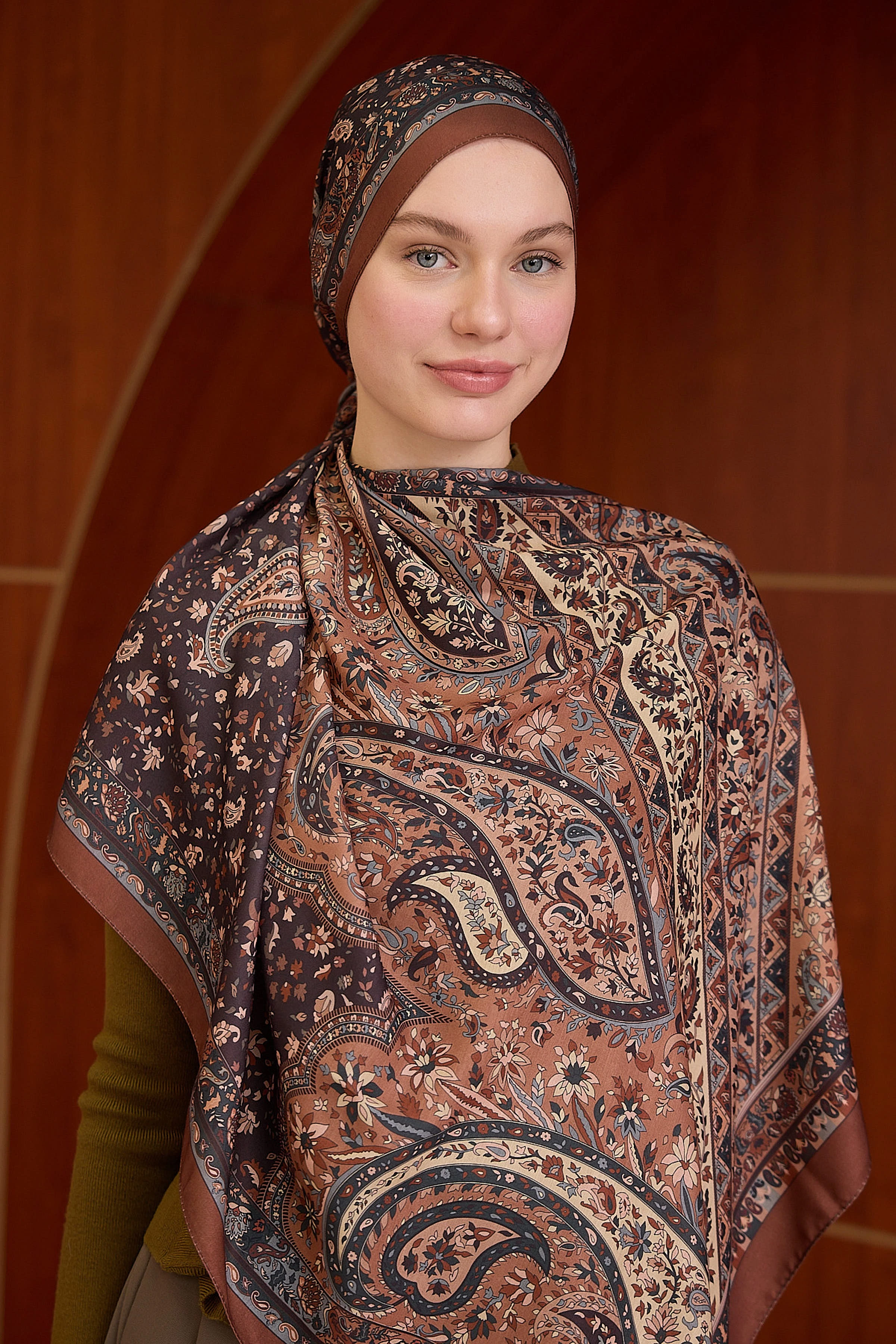 Winter Bloom Soft Şal 3070 - Bakır