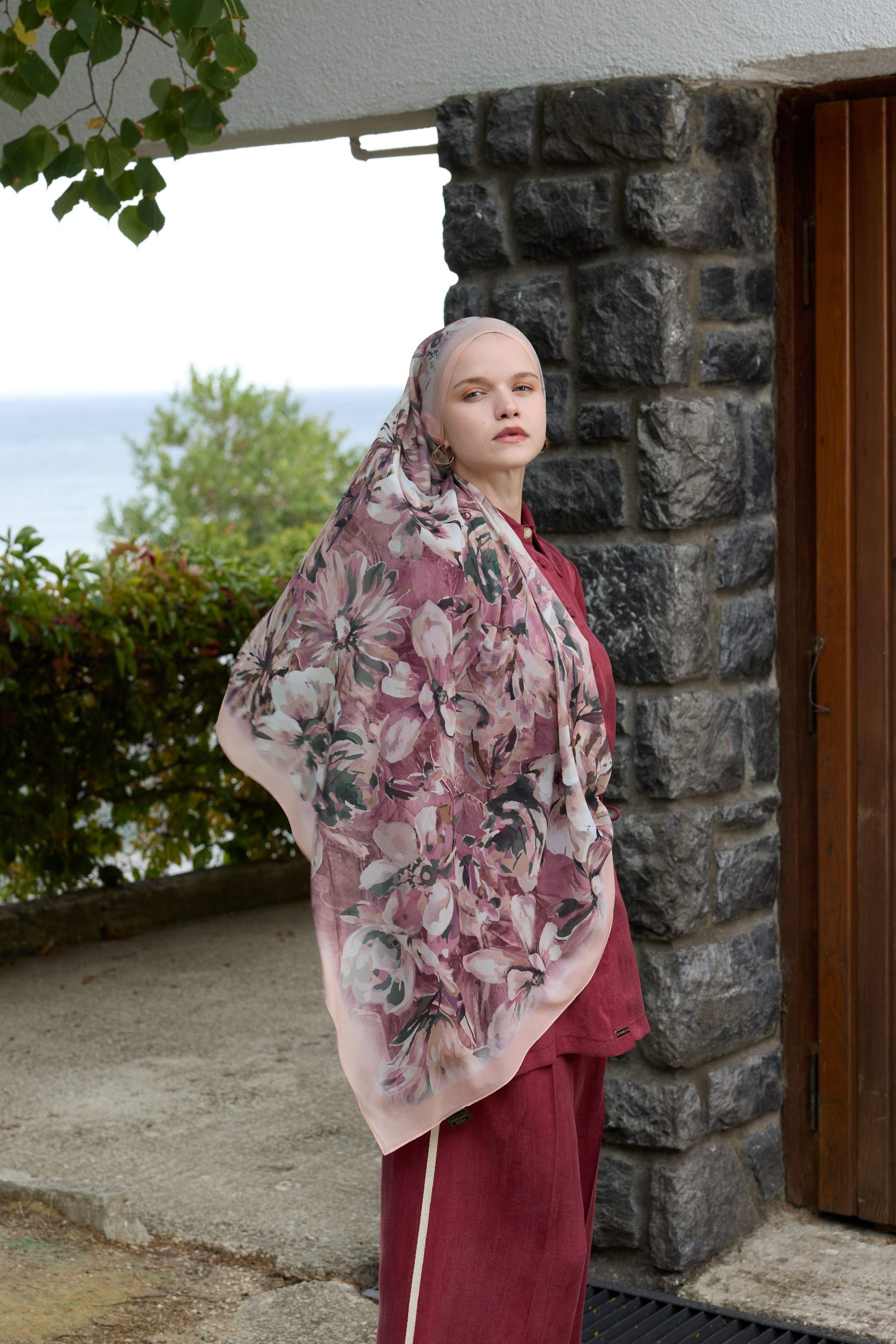 Winter Bloom Qupra Şal 30001 - Pembe