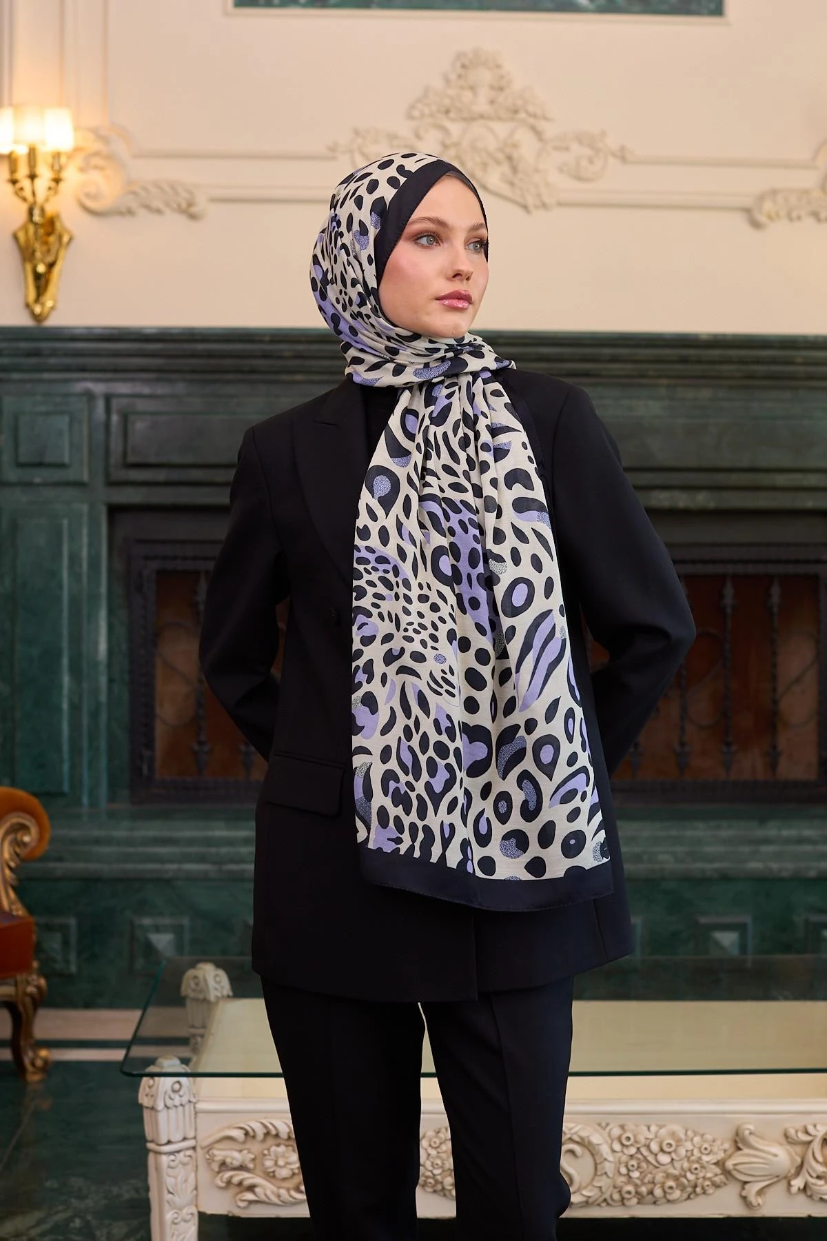 İpekhan Soft Şal Krem Lila 3050-10