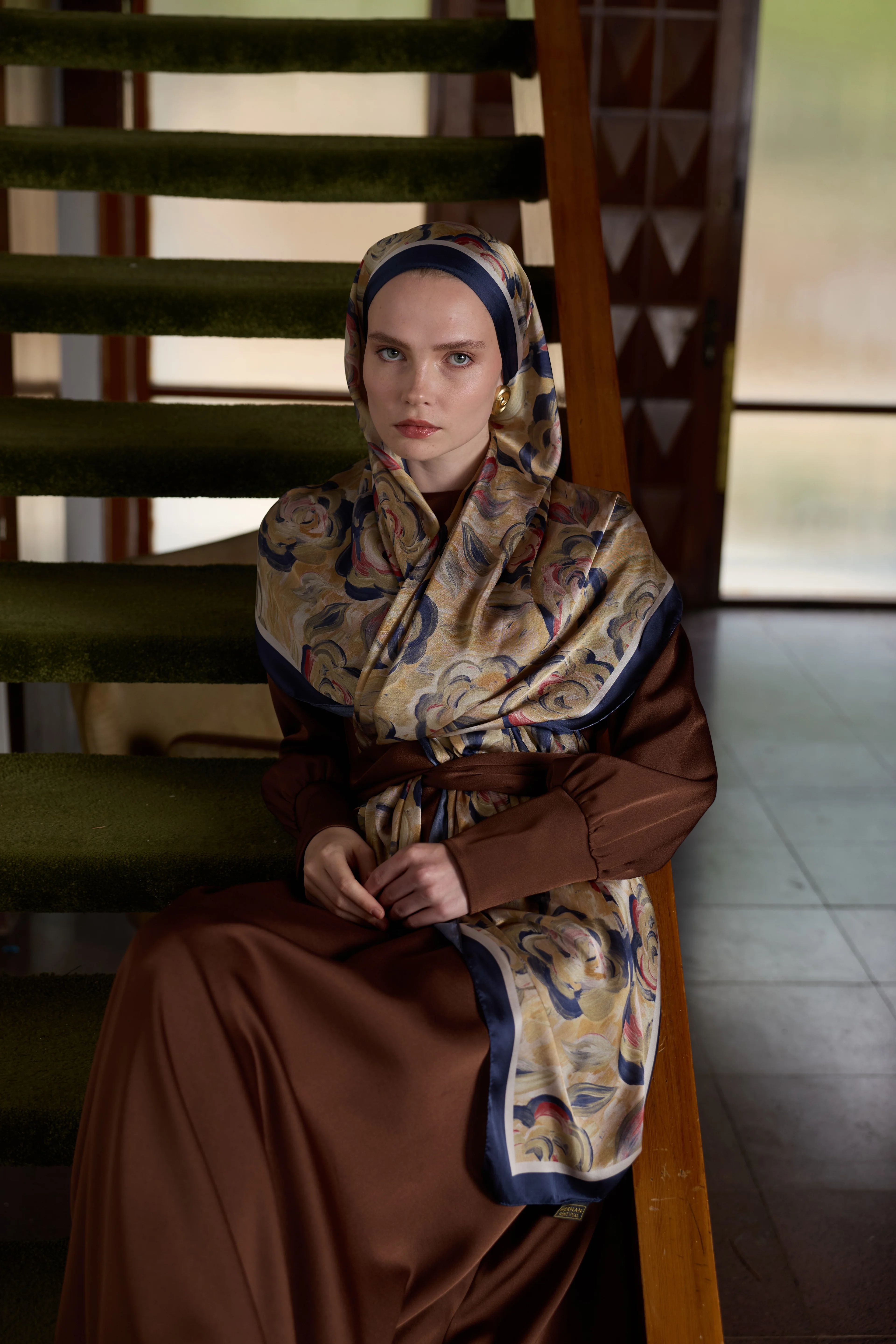 Winter Bloom Hint İpek Şal 5014