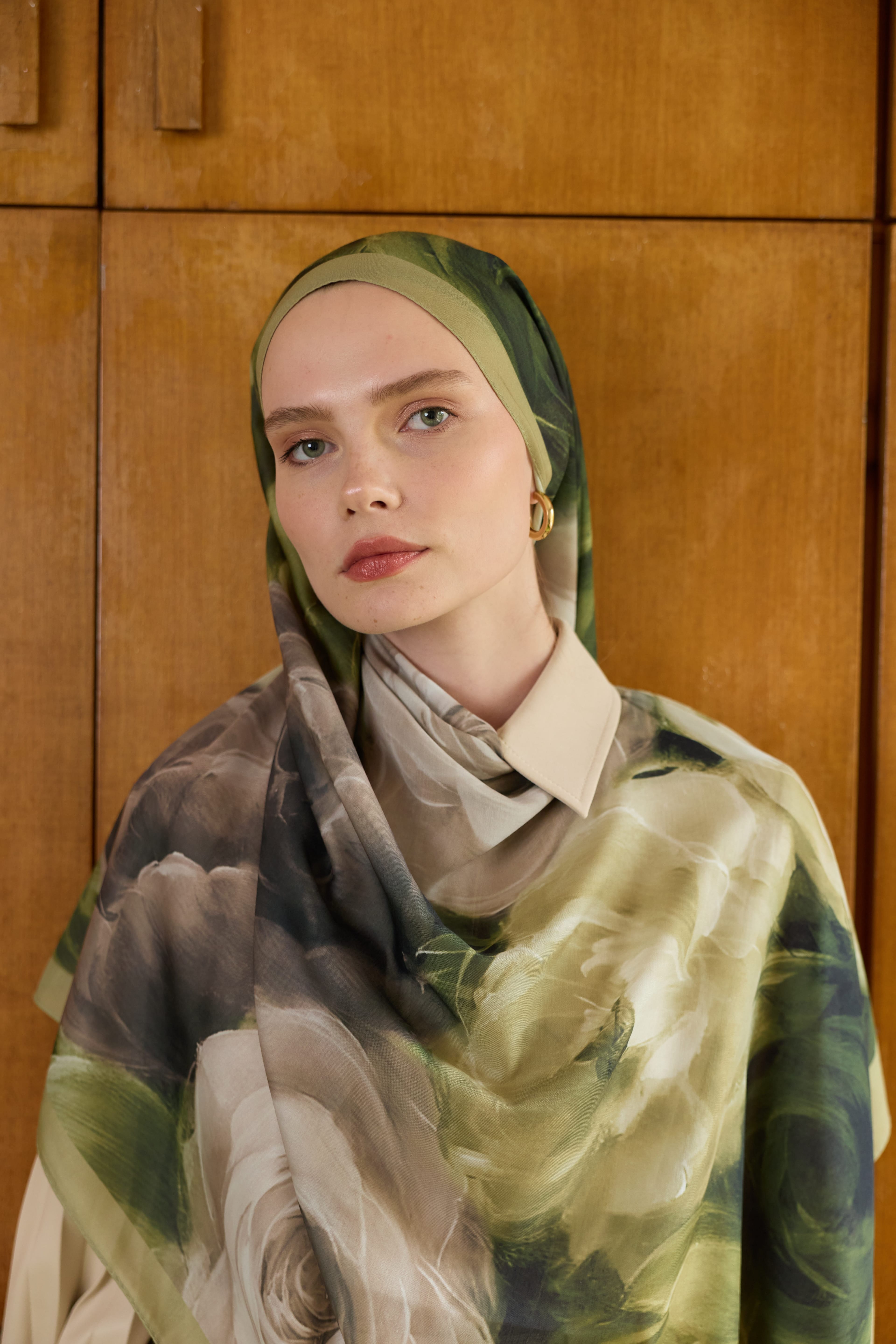 Winter Bloom Soft Şal 3068-10097 - Yeşil