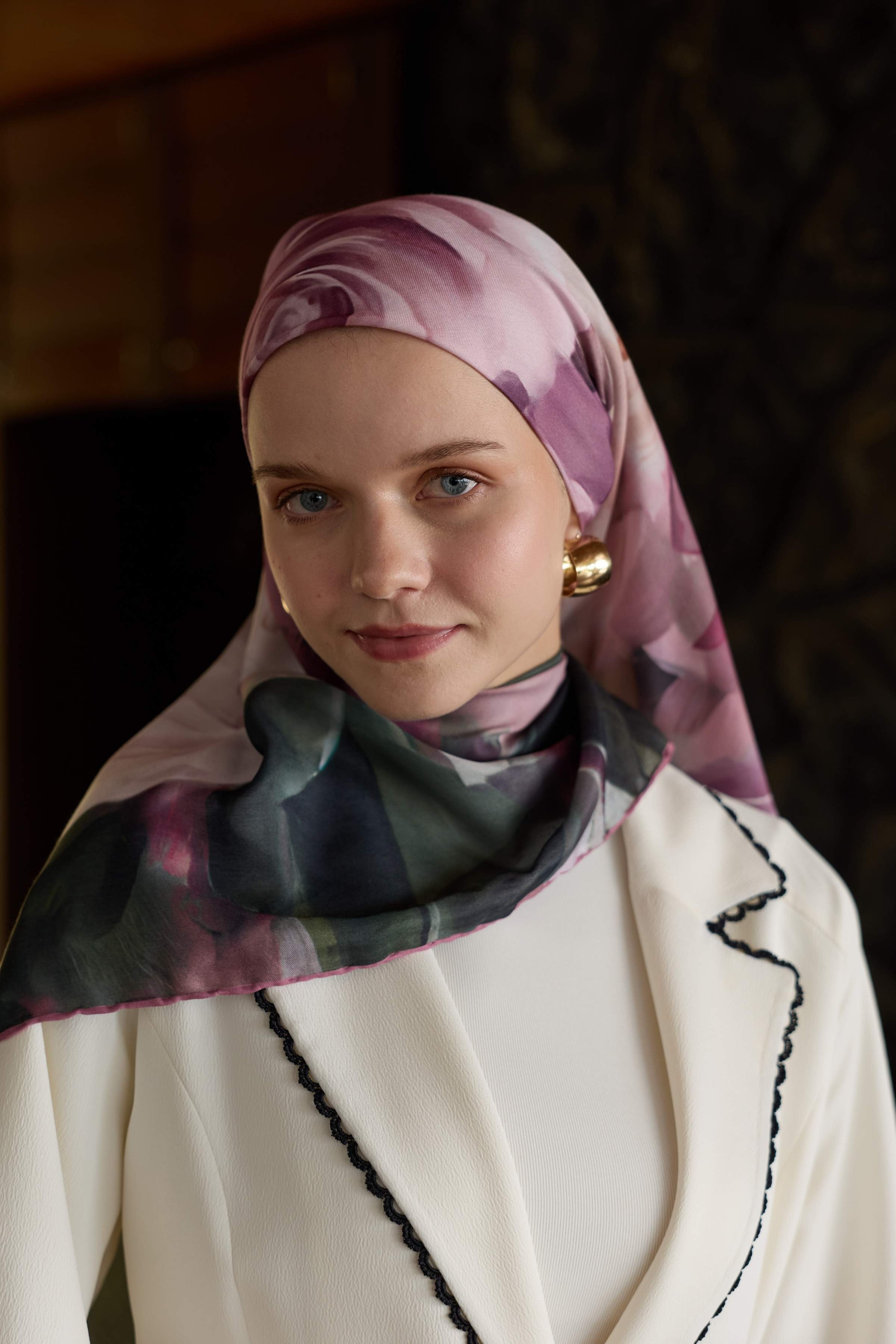 Winter Bloom Soft Eşarp 1239 - Gül Kurusu