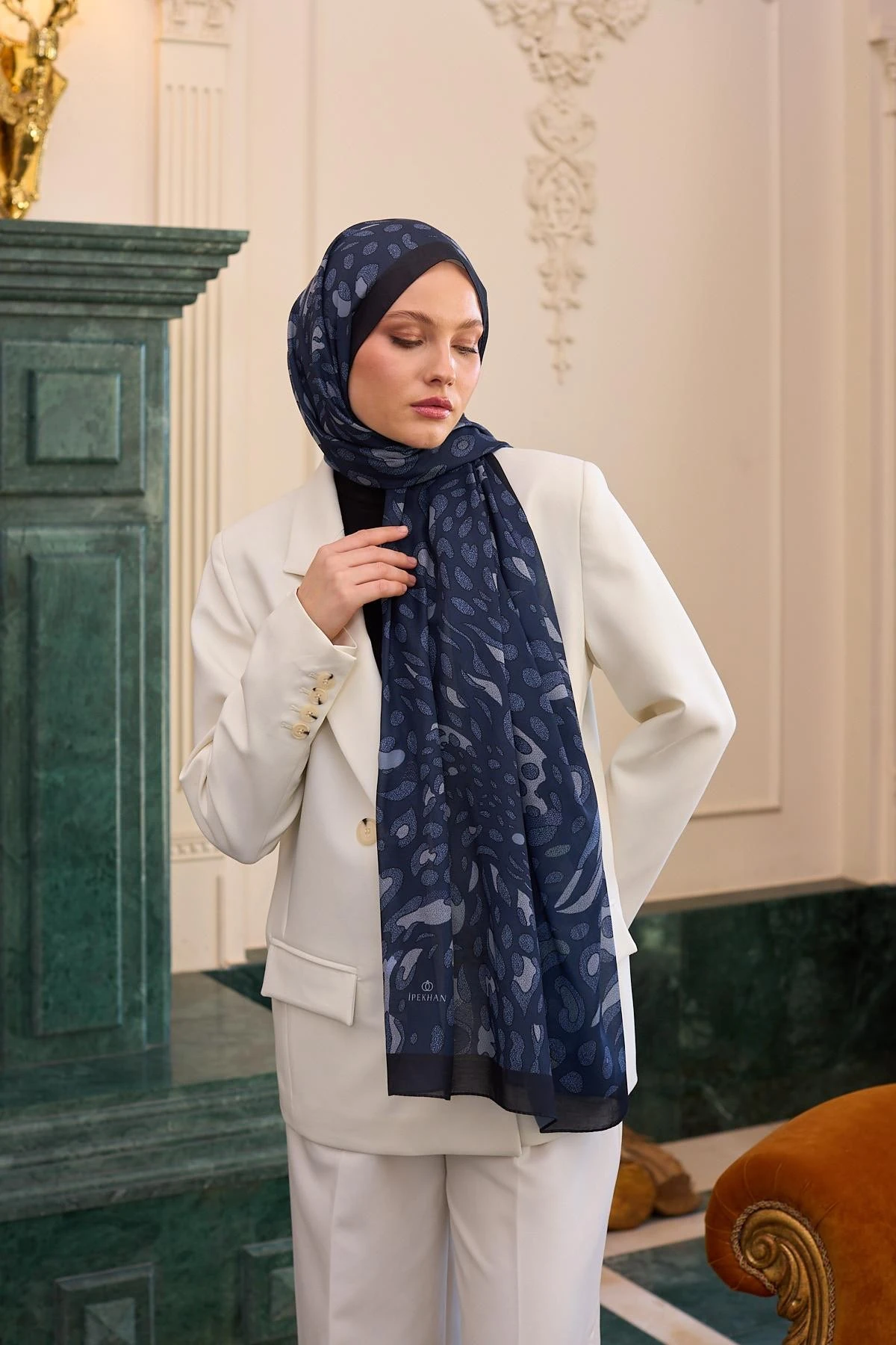 İpekhan Soft Şal Lacivert 3050-11