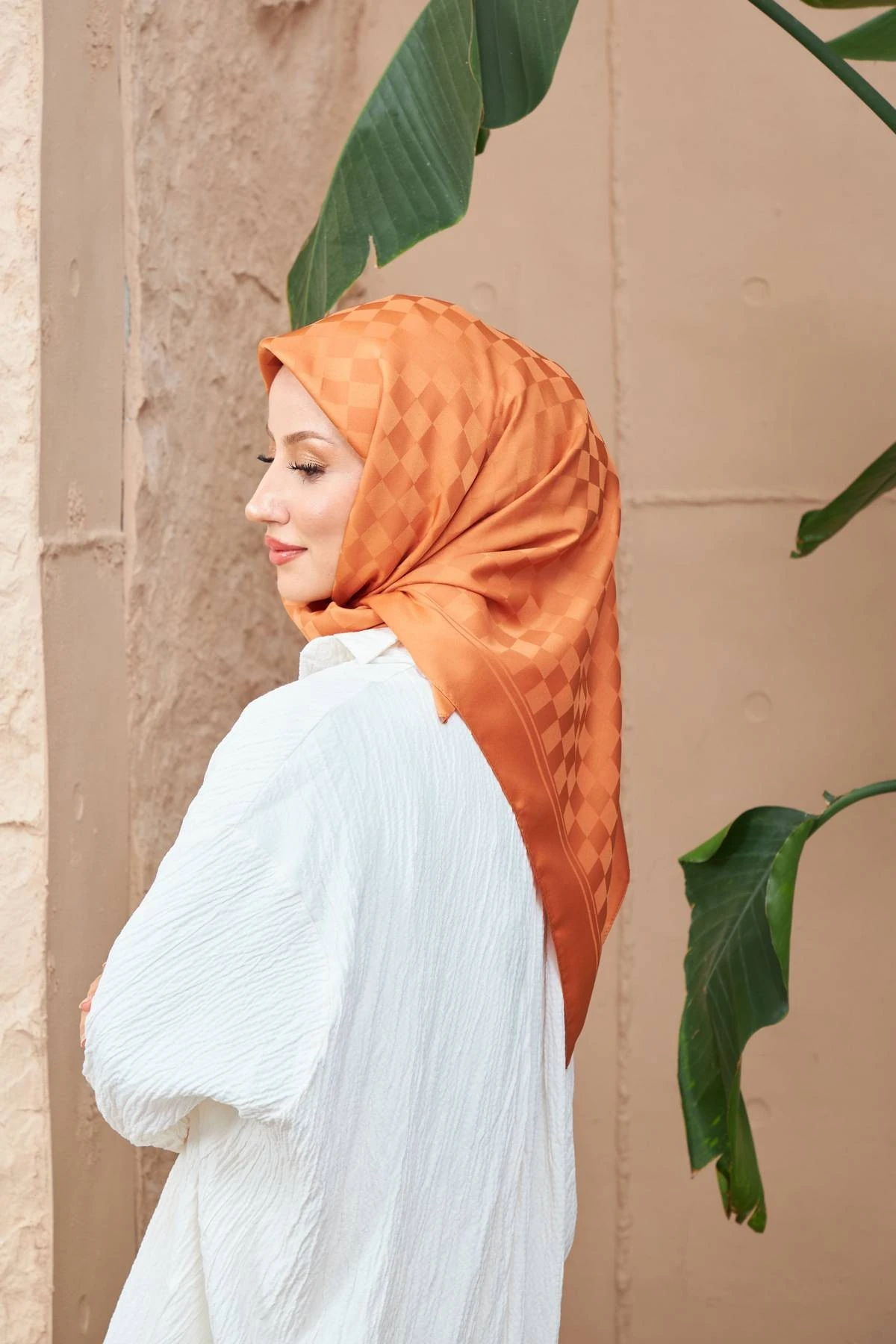 Dama Jakarlı Eşarp Taba 9900-23