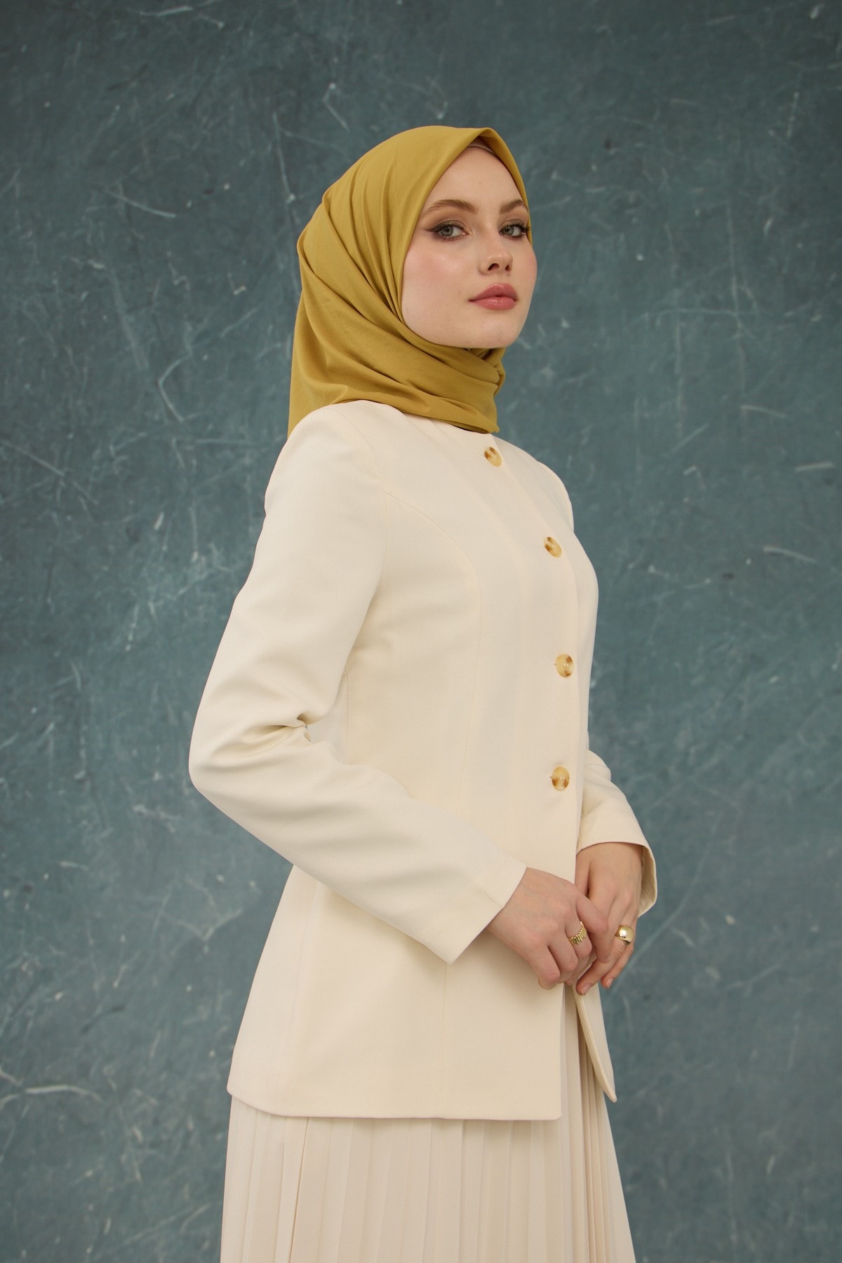 Yağ Yeşili Comfy Yok Eşarp - 10001-26