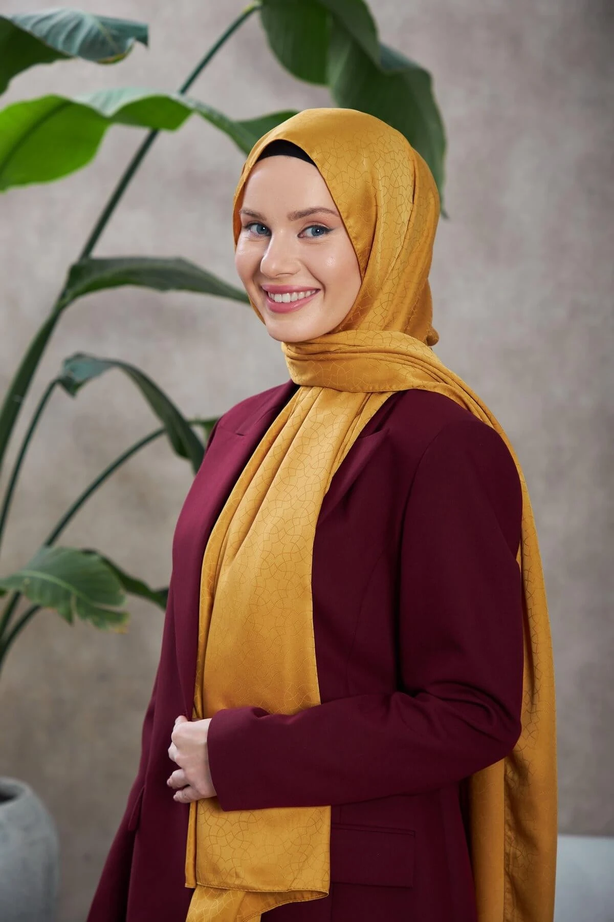 Alesa Desen İpeksi Jakar Şal Altuni 9003-09