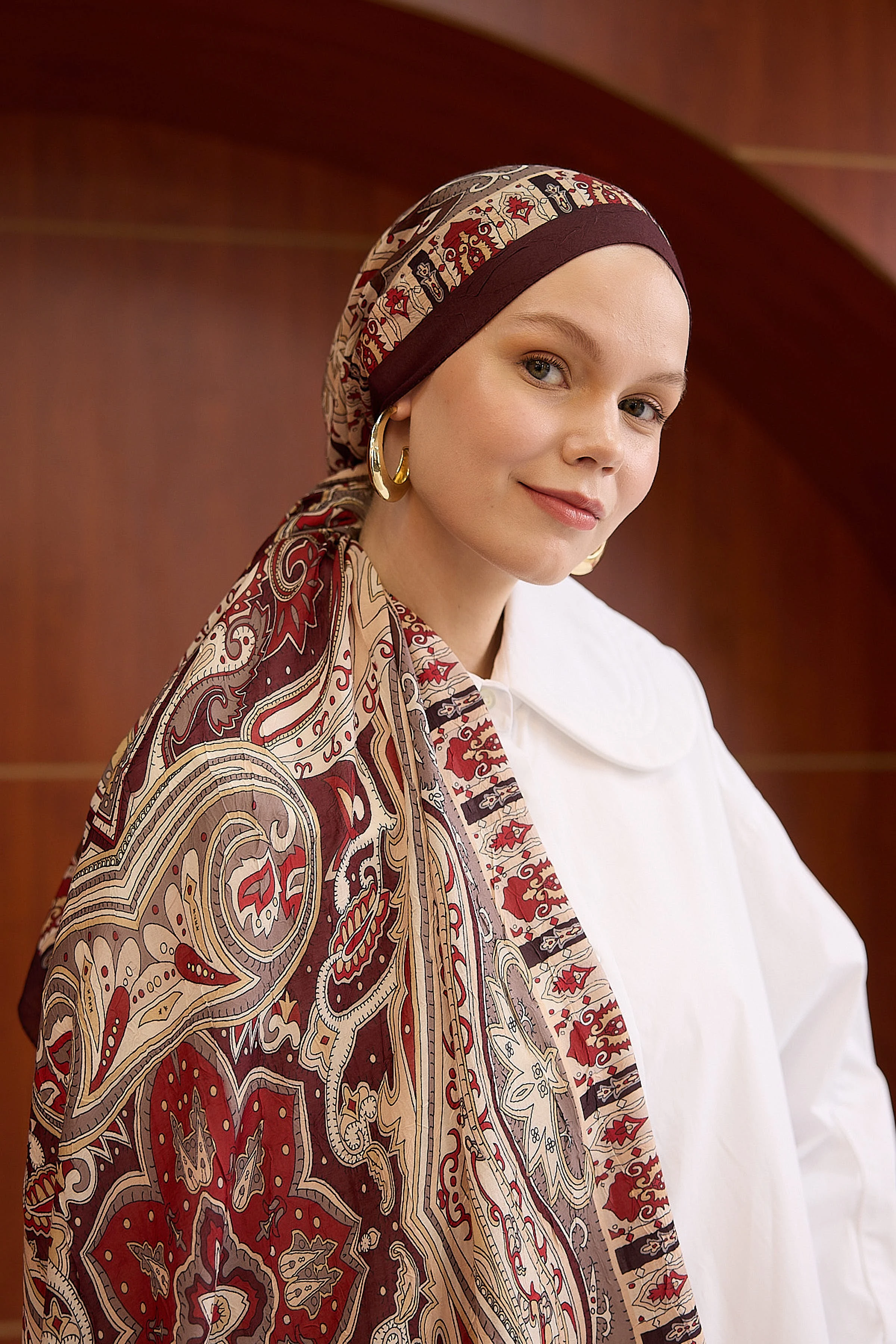 Bambu Kraş Şal 7002 - Bordo Kırmızı