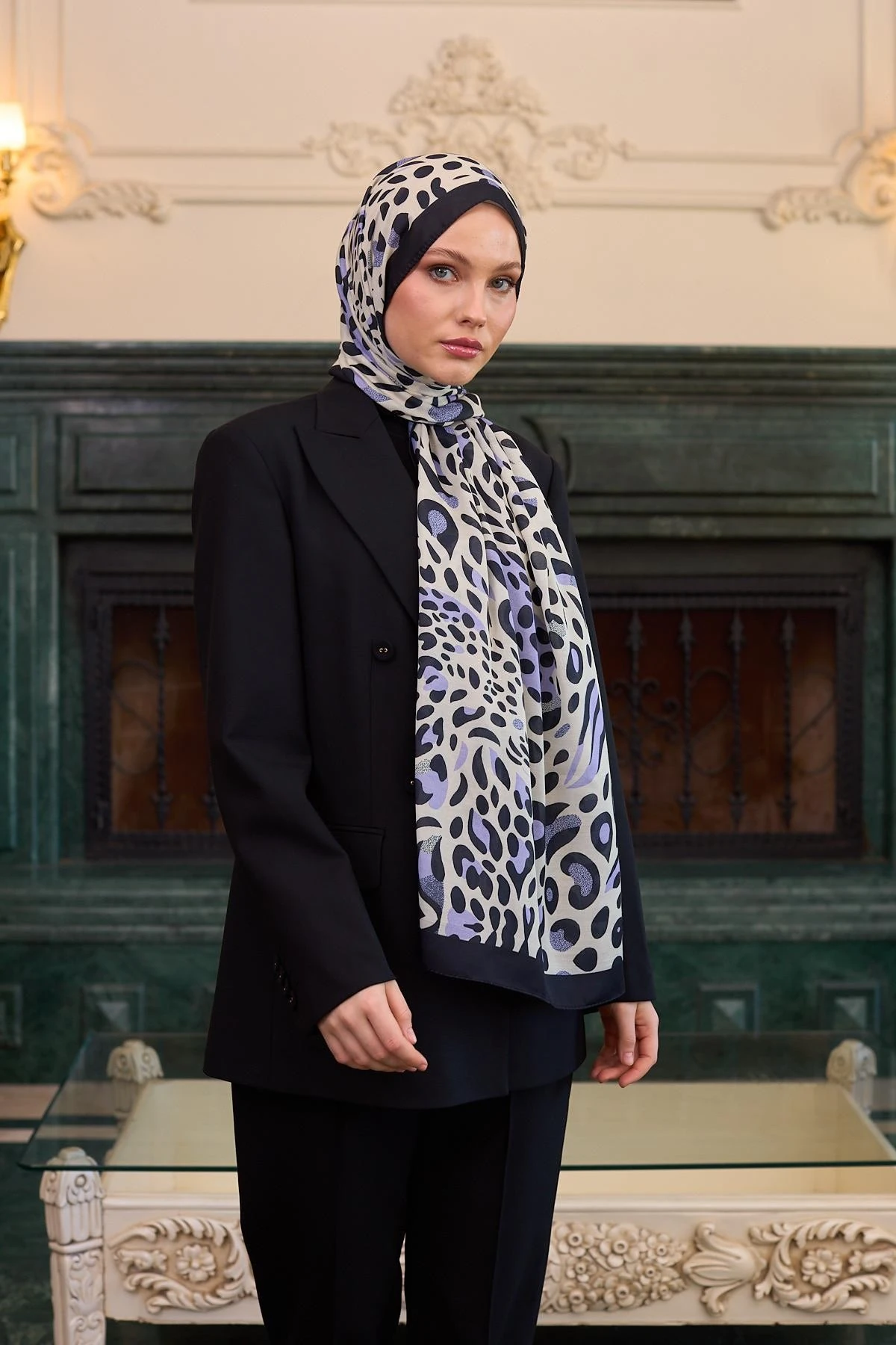 İpekhan Soft Şal Krem Lila 3050-10