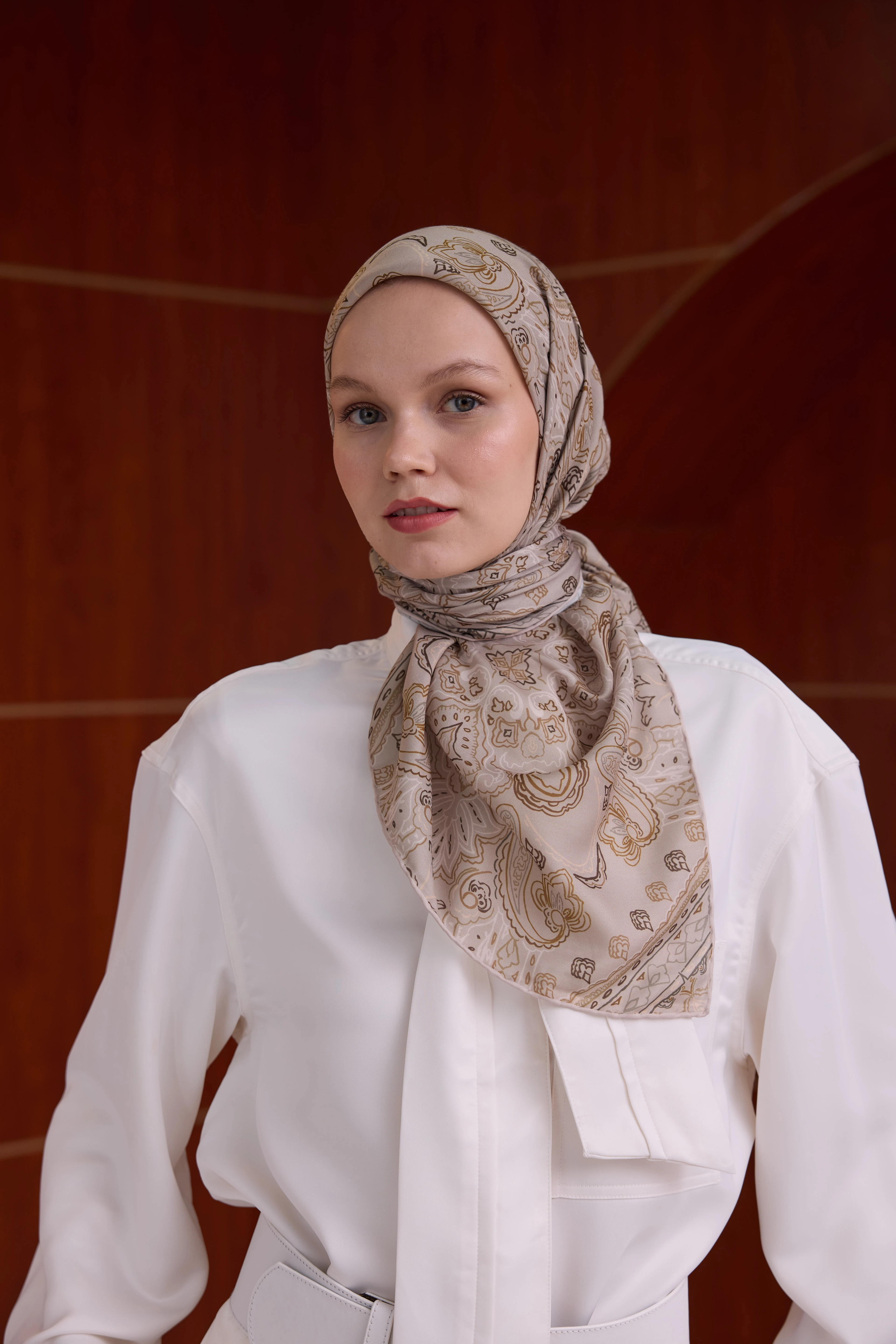 Winter Bloom Soft Eşarp 1243 - Koyu Mavi