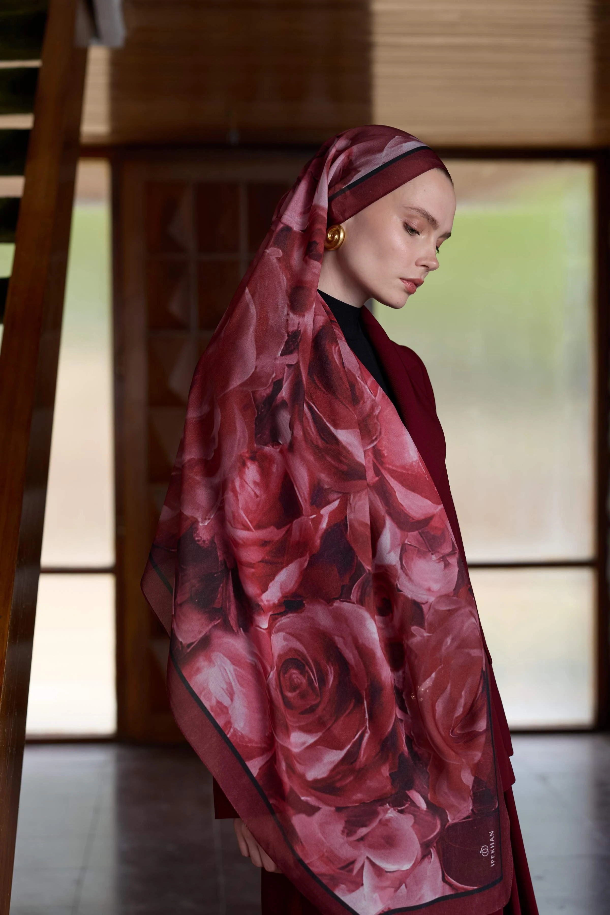 Winter Bloom Qupra Şal 30002 - Bordo