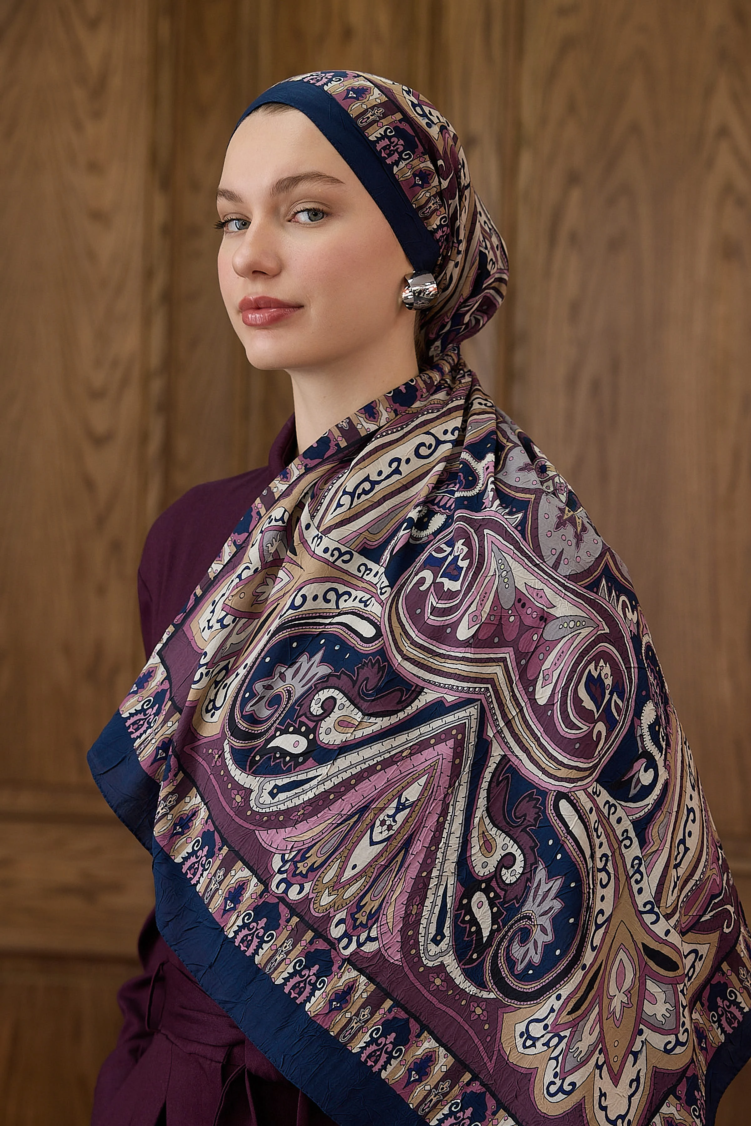 Bambu Kraş Şal 7002 - Gül Kurusu