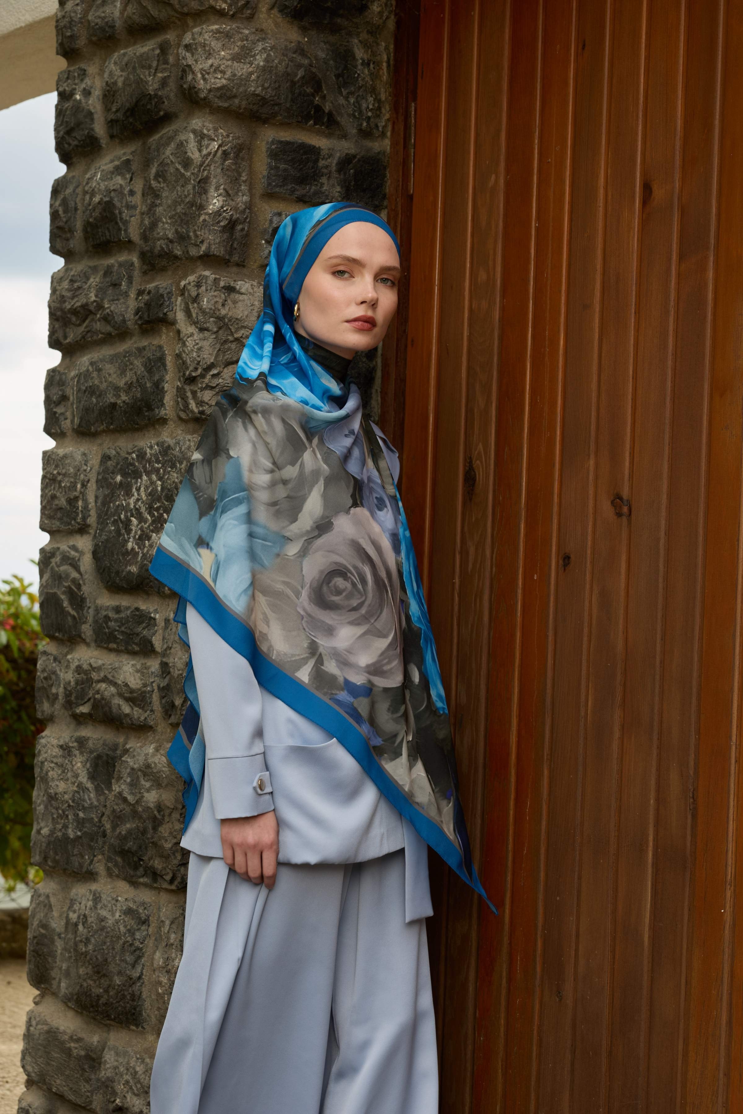 Winter Bloom Qupra Şal 30002 - Indigo