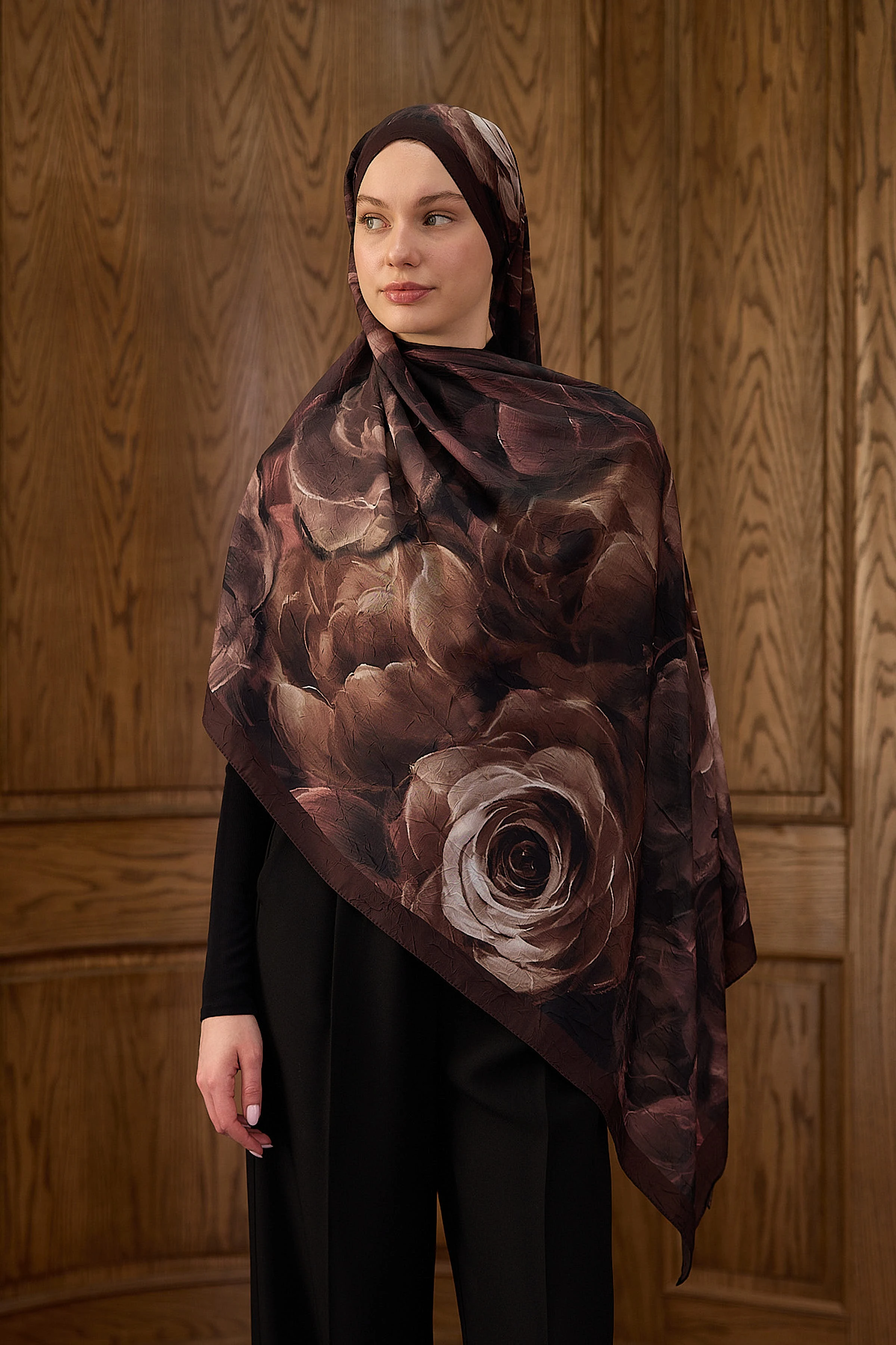 Bambu Kraş Şal 7016 - Acı Kahve