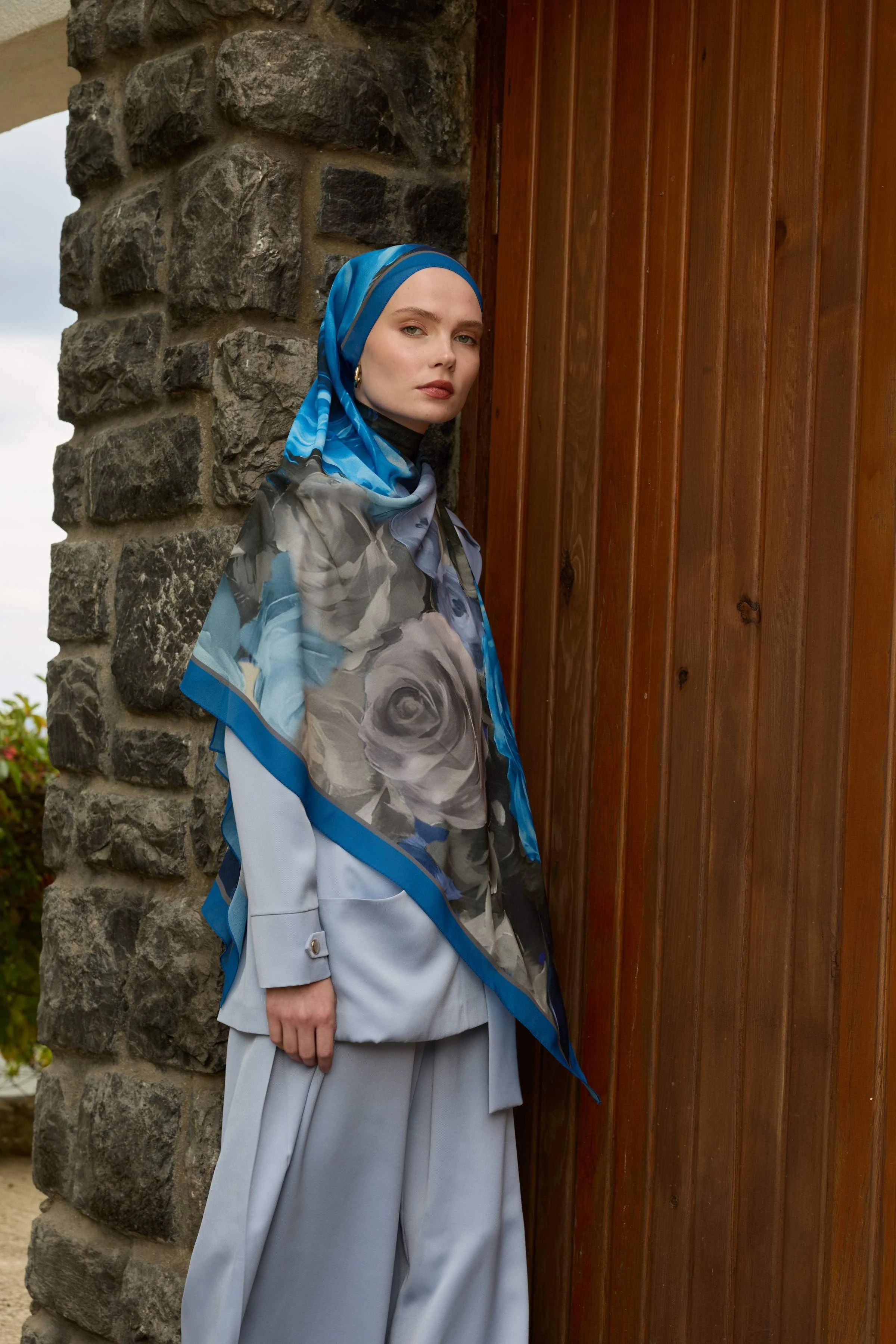 Winter Bloom Qupra Şal 30002 - Indigo