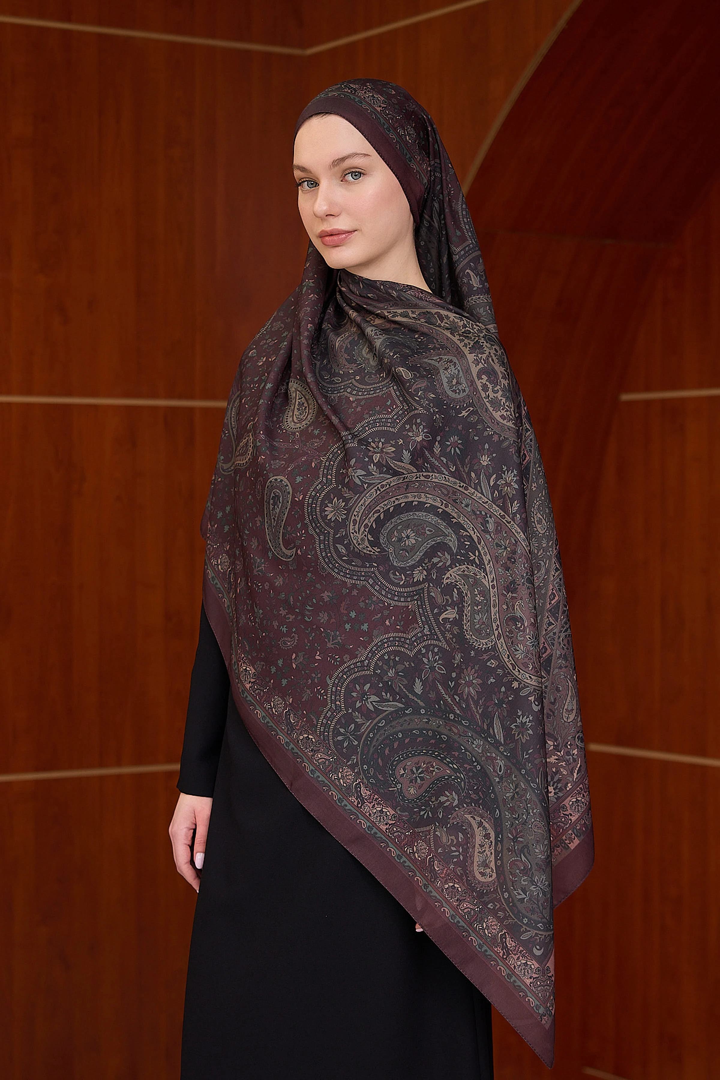 Winter Bloom Soft Şal 3070 - Bordo