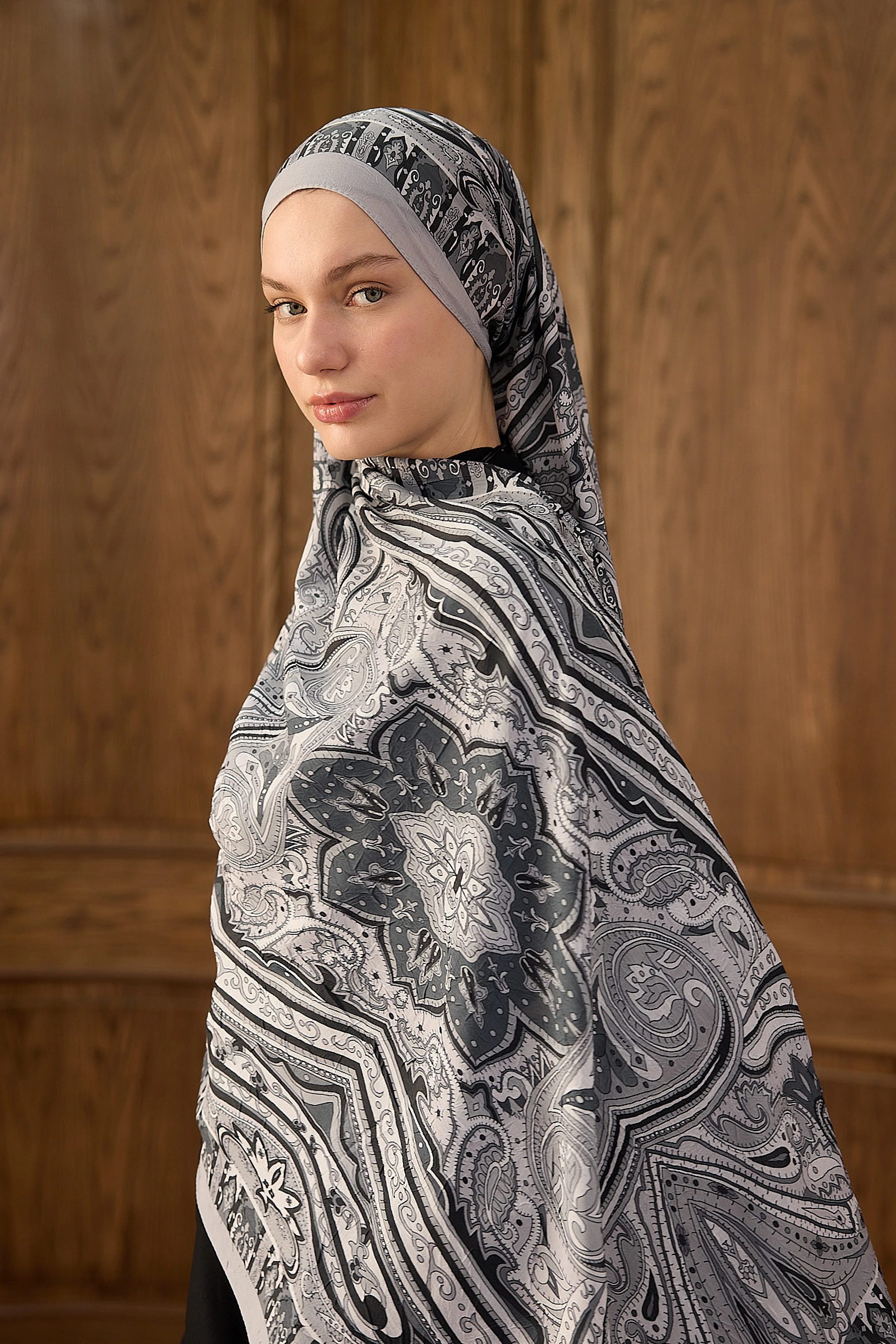 Bambu Kraş Şal 7002 - Gri