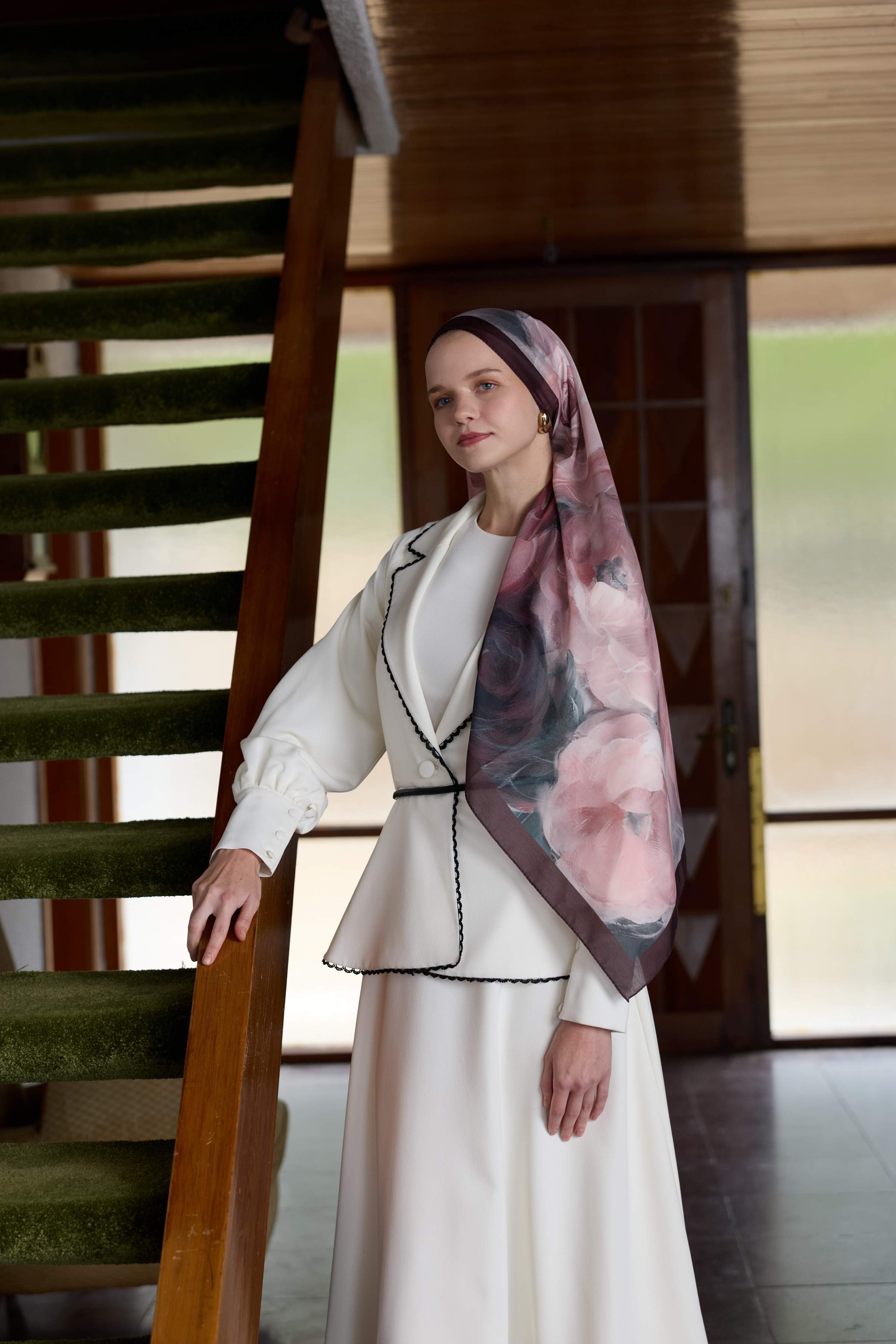 Winter Bloom Soft Şal 3068-10097 - Açık Pudra