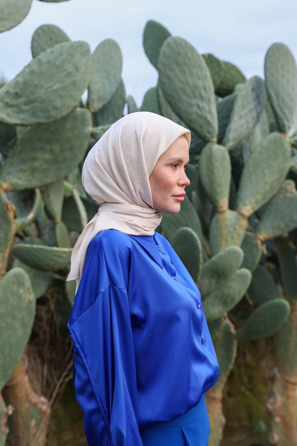 Celina Jakar Eşarp Bej Krem 9902-21