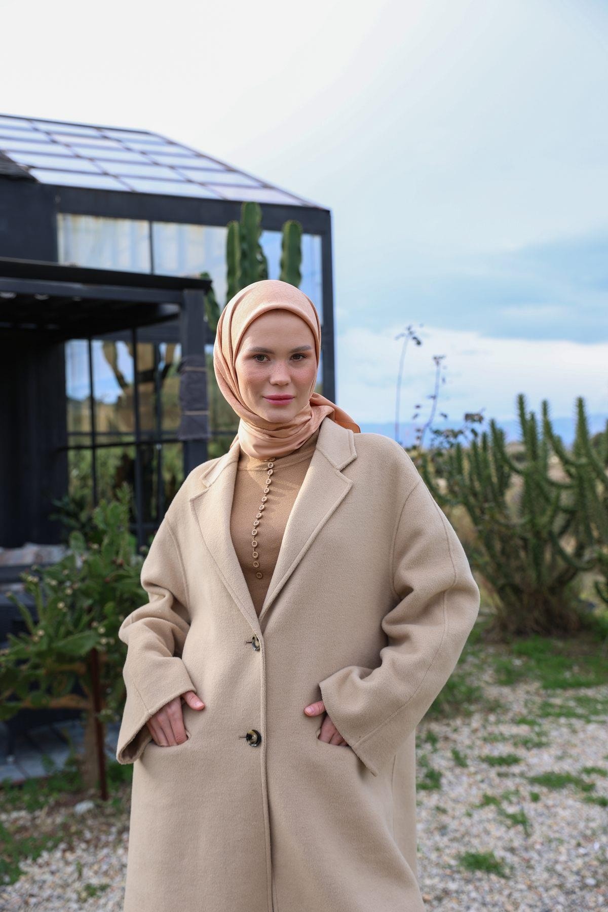 Celina Jakar Eşarp Şeftali 9902-12