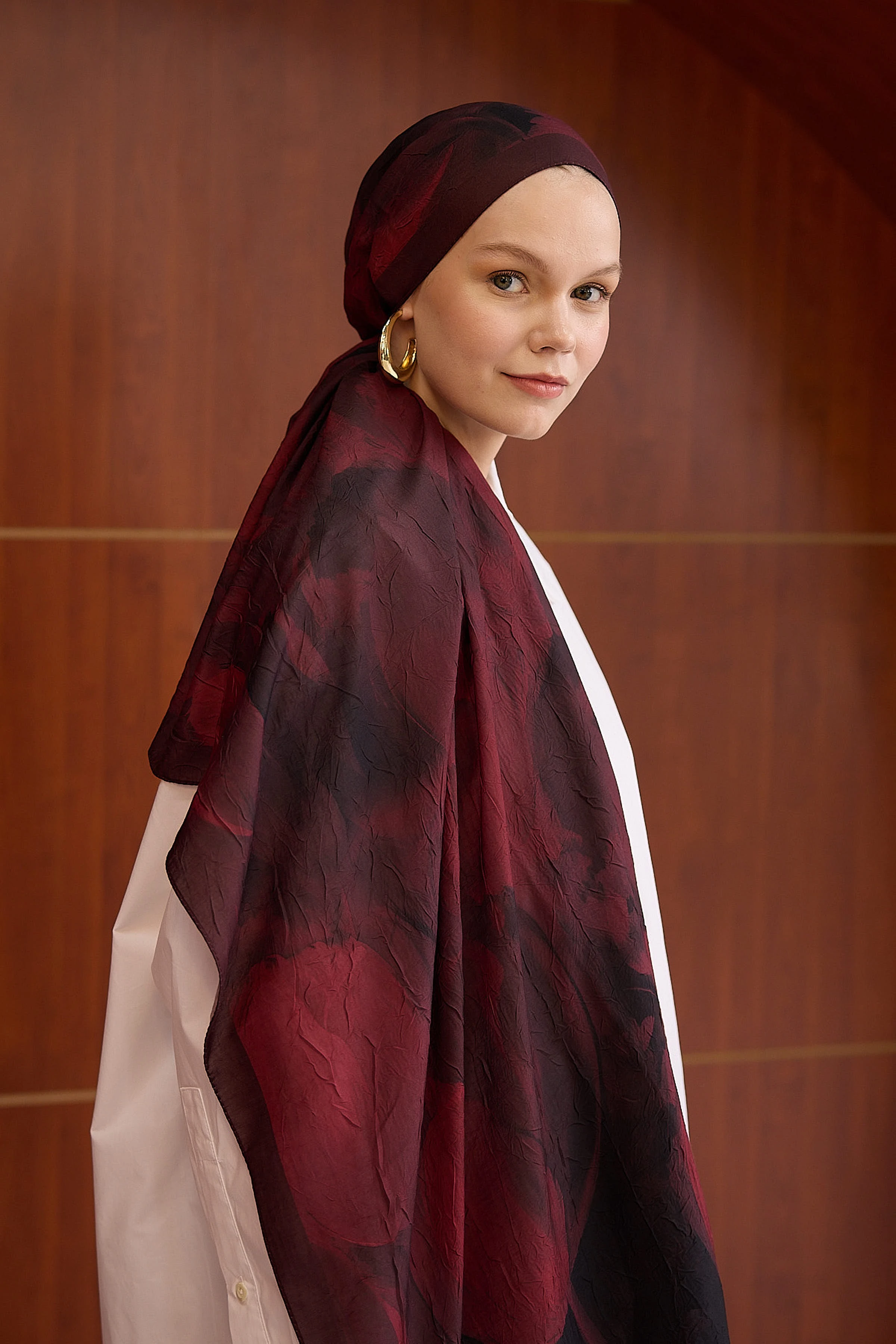 Bambu Kraş Şal 7011 - Bordo