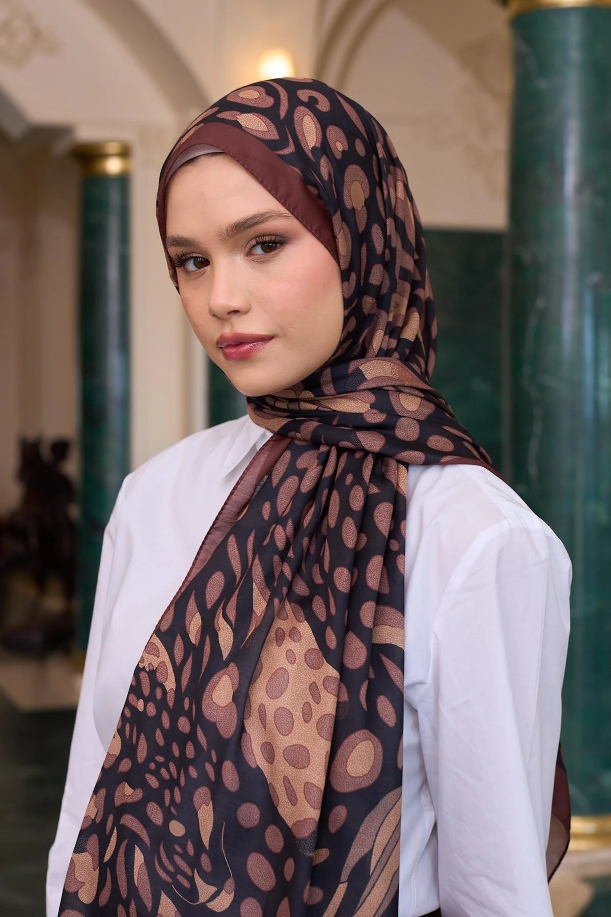 İpekhan Soft Şal Kızıl Kahve 3050-09