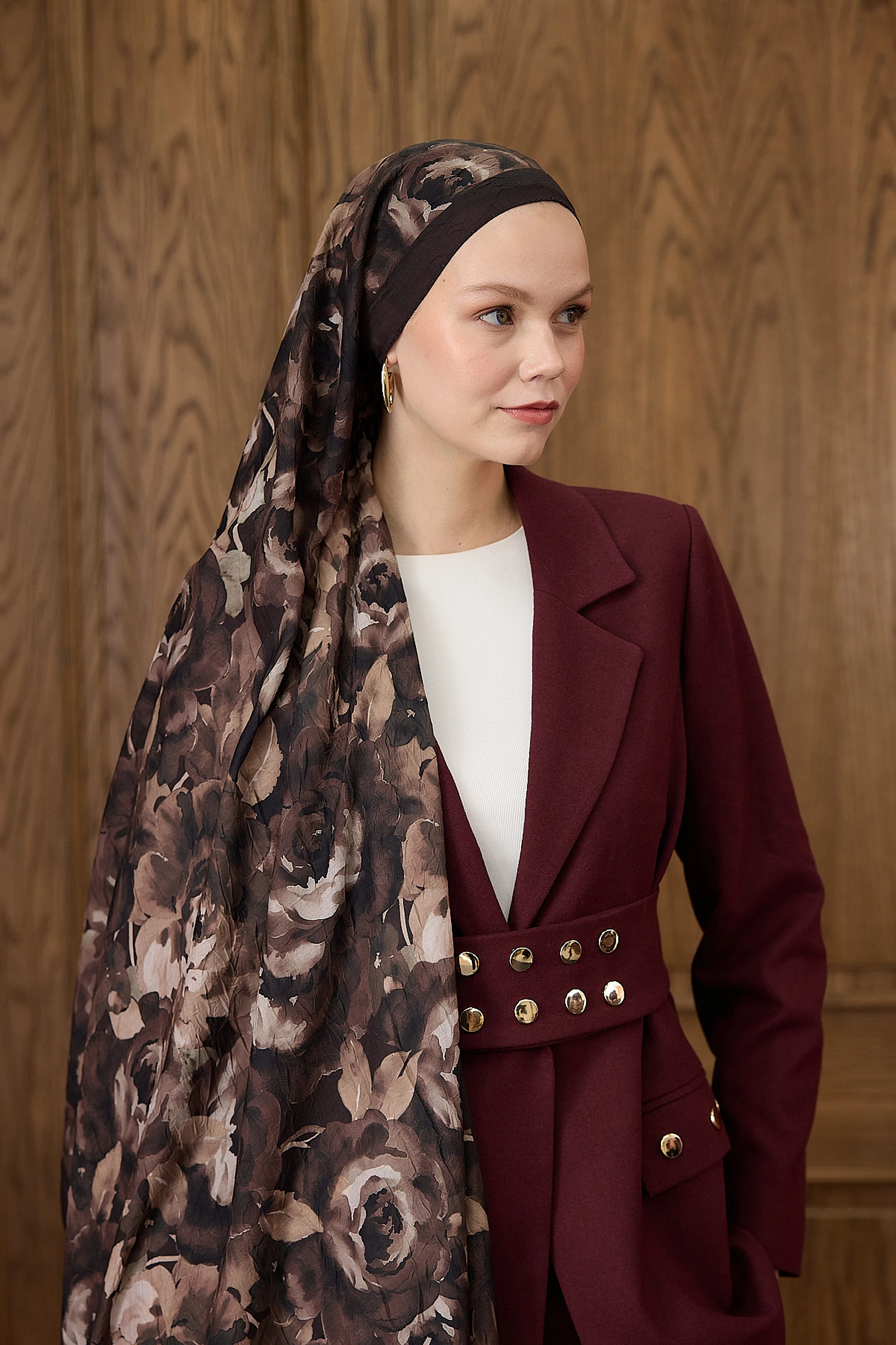 Bambu Kraş Şal 7007 - Acı Kahve