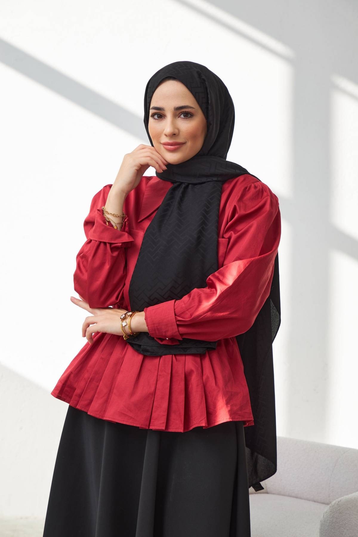 Lego Desen İpeksi Jakar Şal Siyah 9004-11