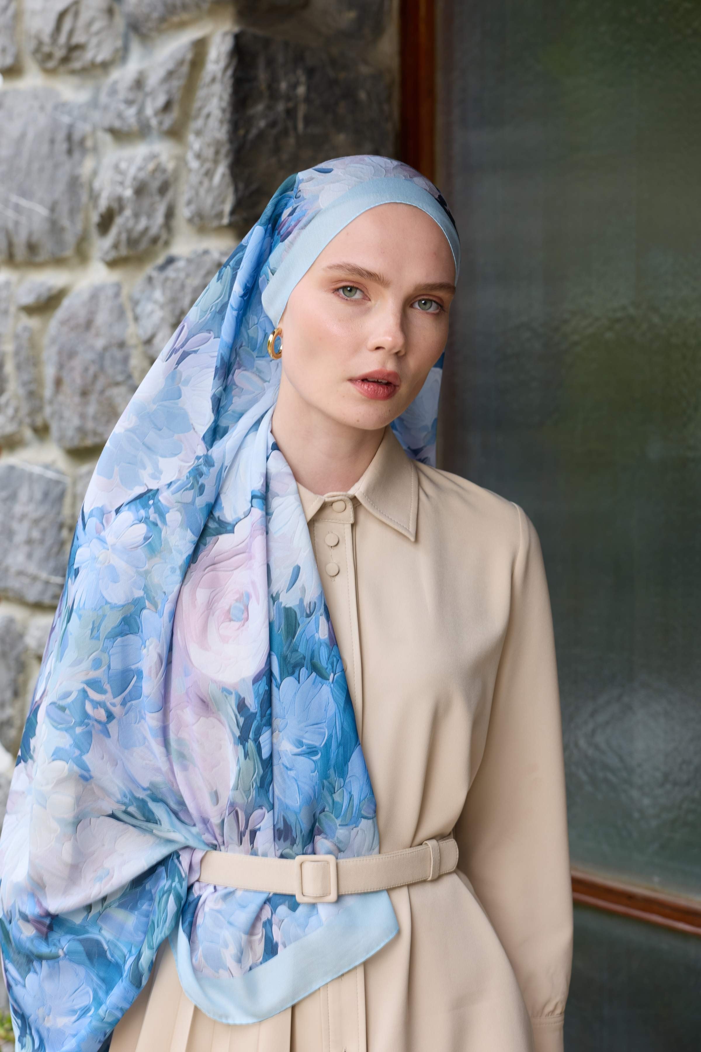 Winter Bloom Soft Şal 3069-10099 - Bebek Mavi