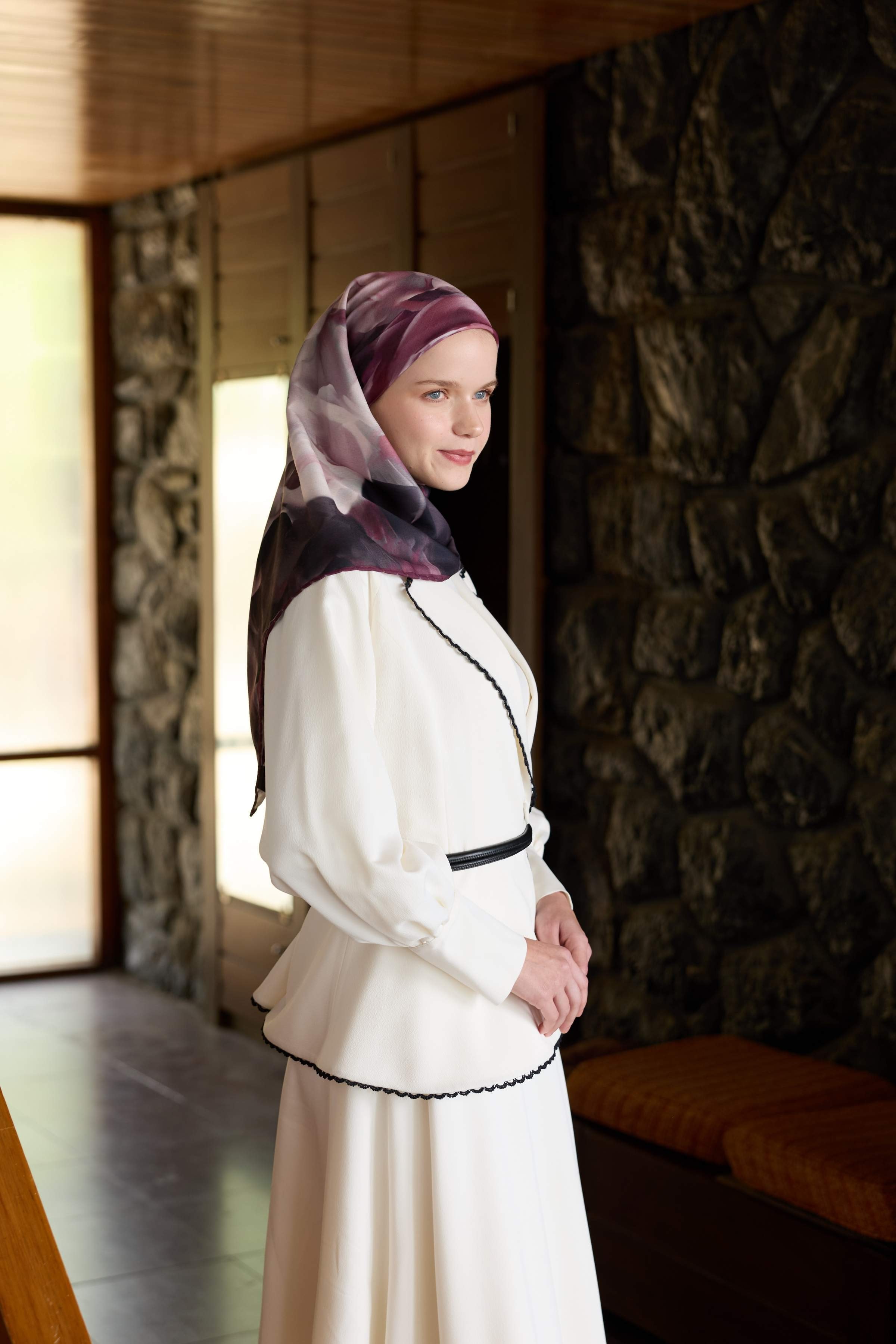 Winter Bloom Soft Eşarp 1239 - Mor