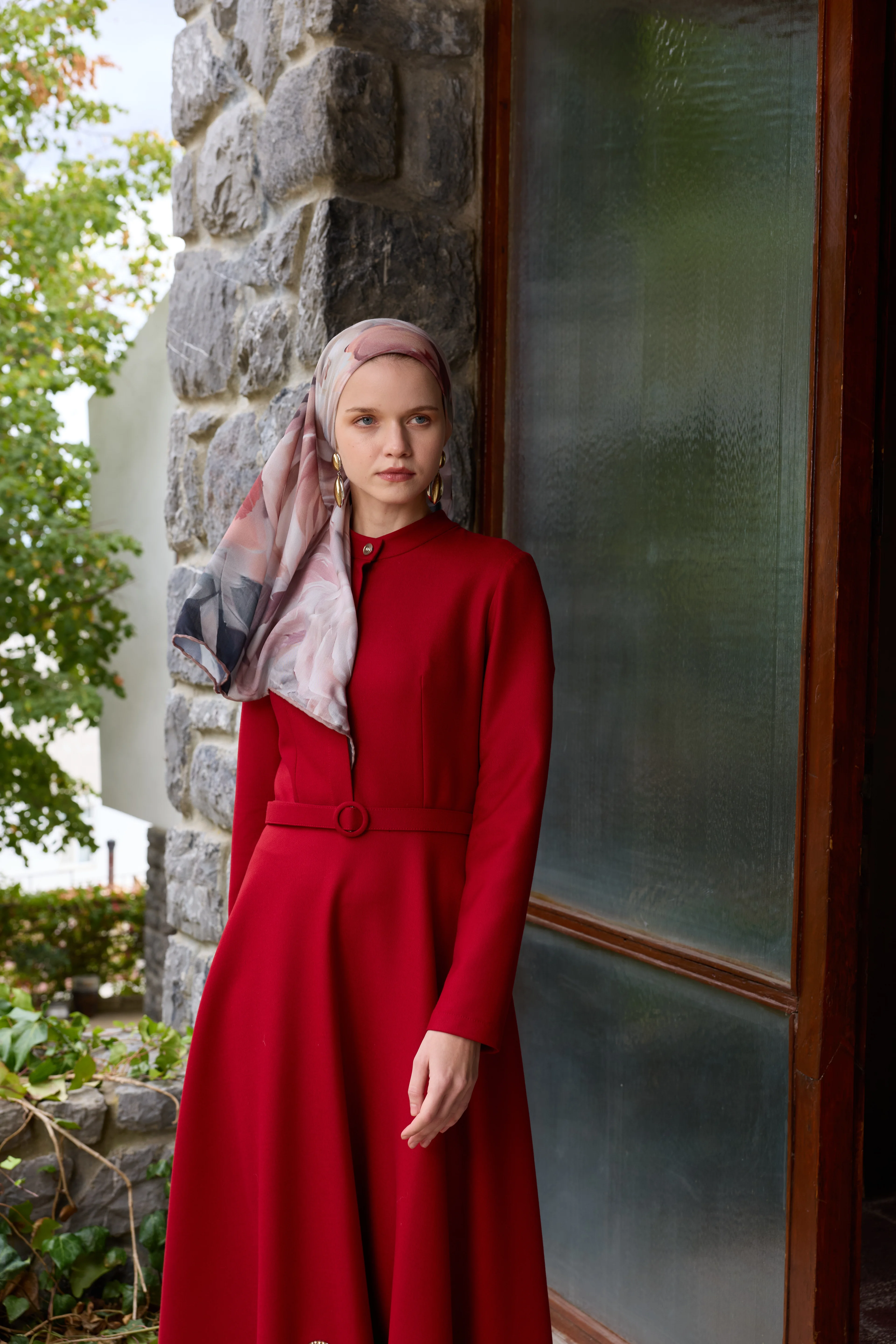 Winter Bloom Soft Eşarp 1239 - Pudra Pembe