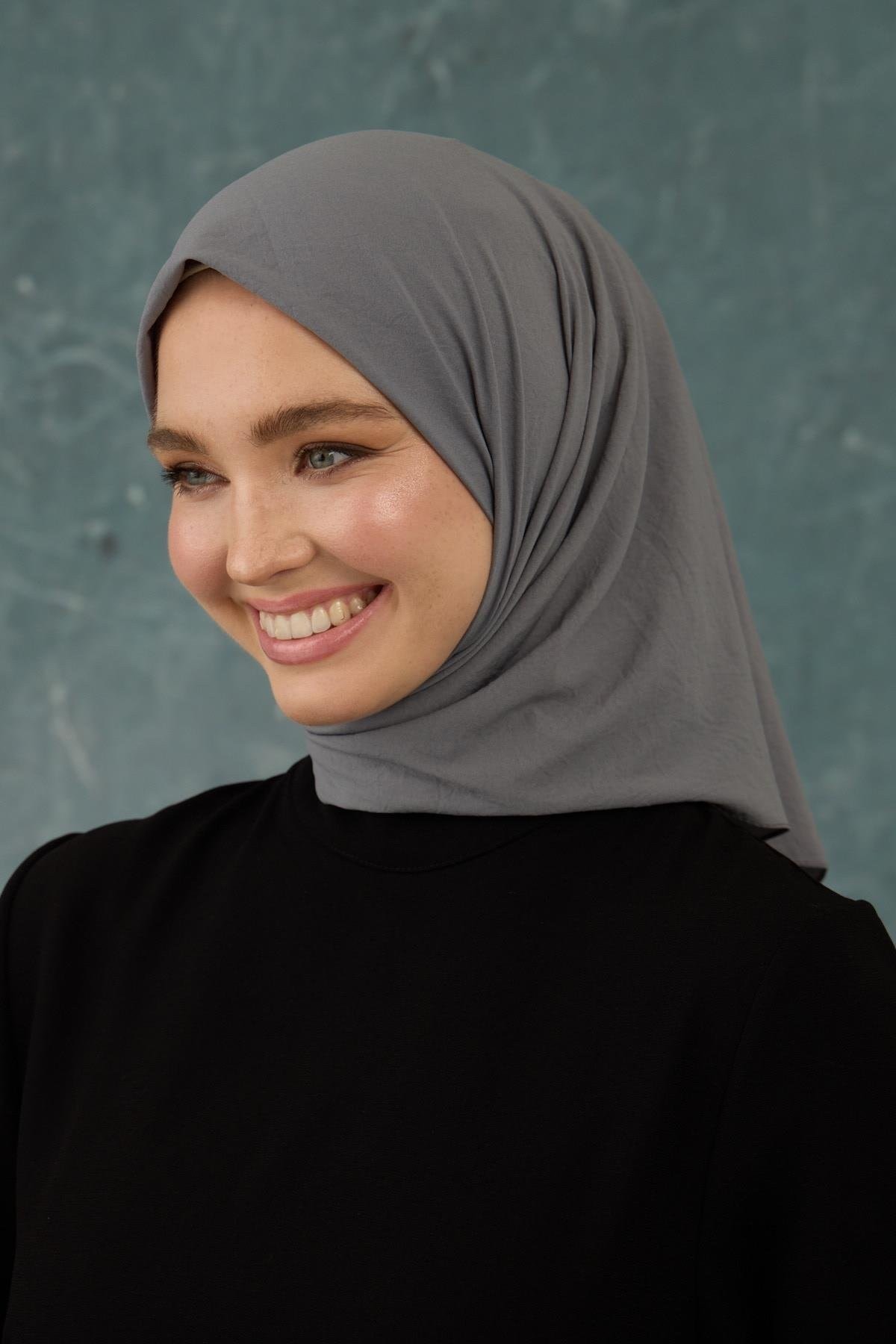 Gri Comfy Yok Eşarp - 10001-07