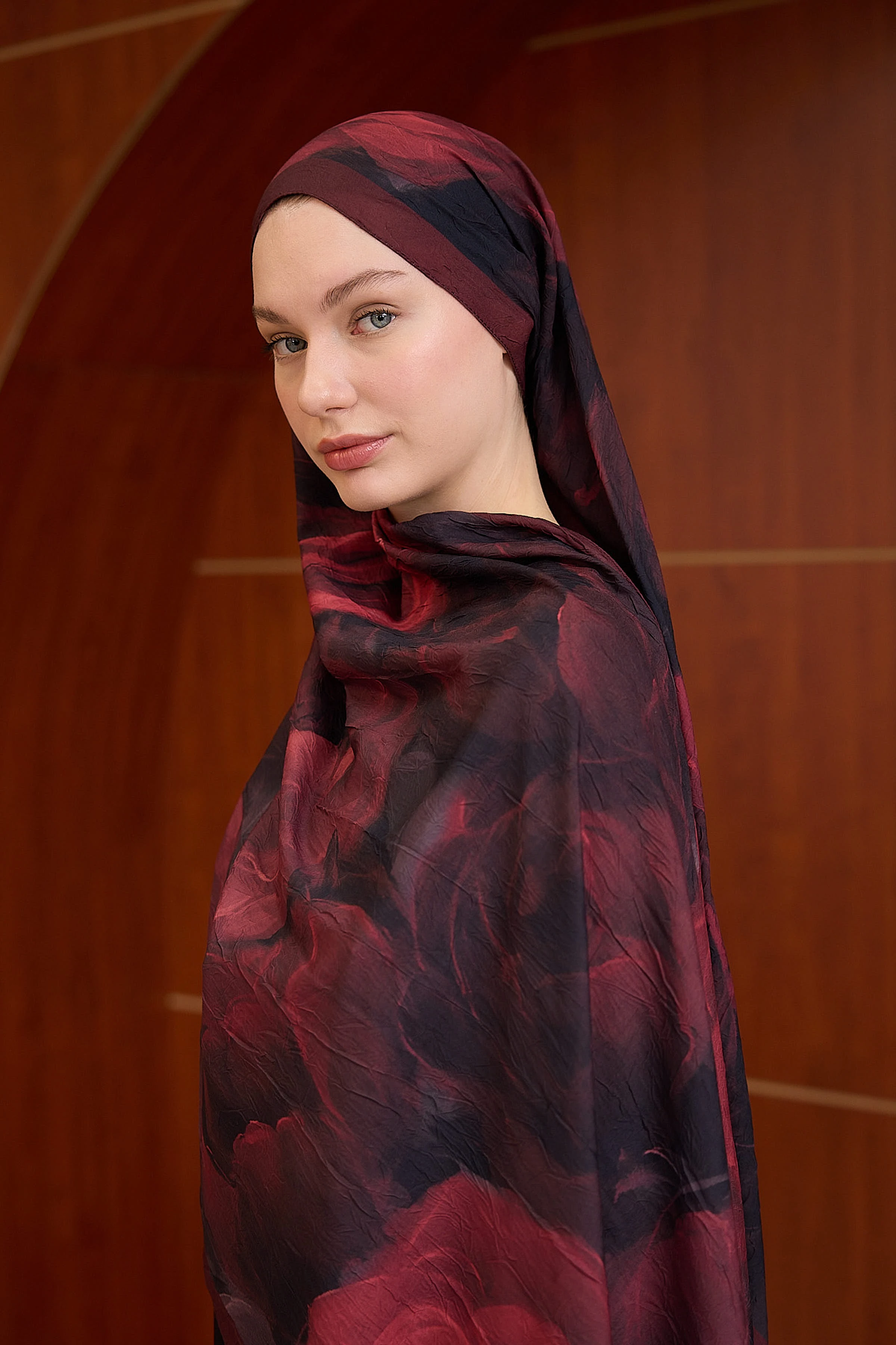 Bambu Kraş Şal 7016 - Bordo