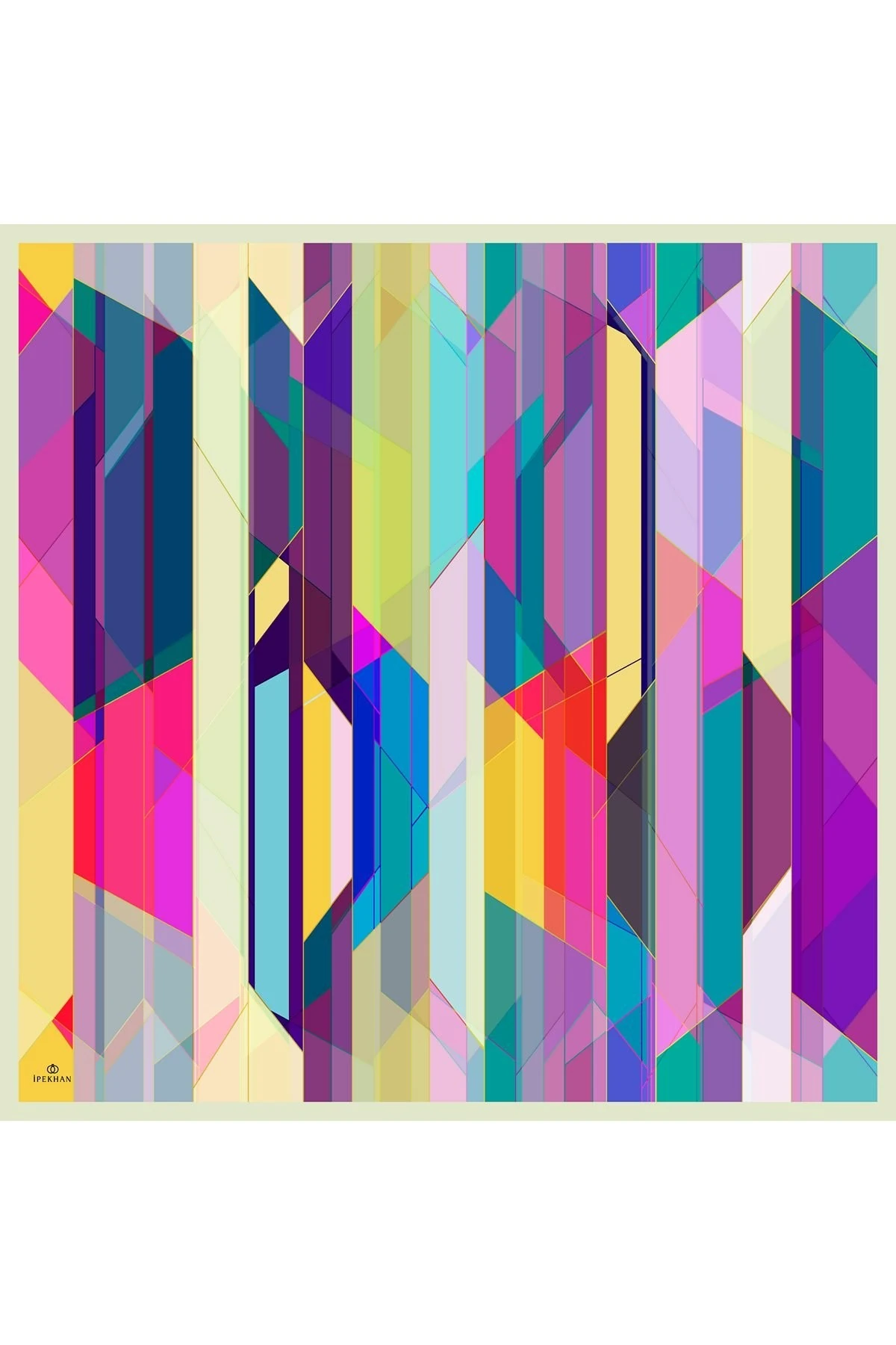 Geometrik Hardal Pamuk Viskon Eşarp