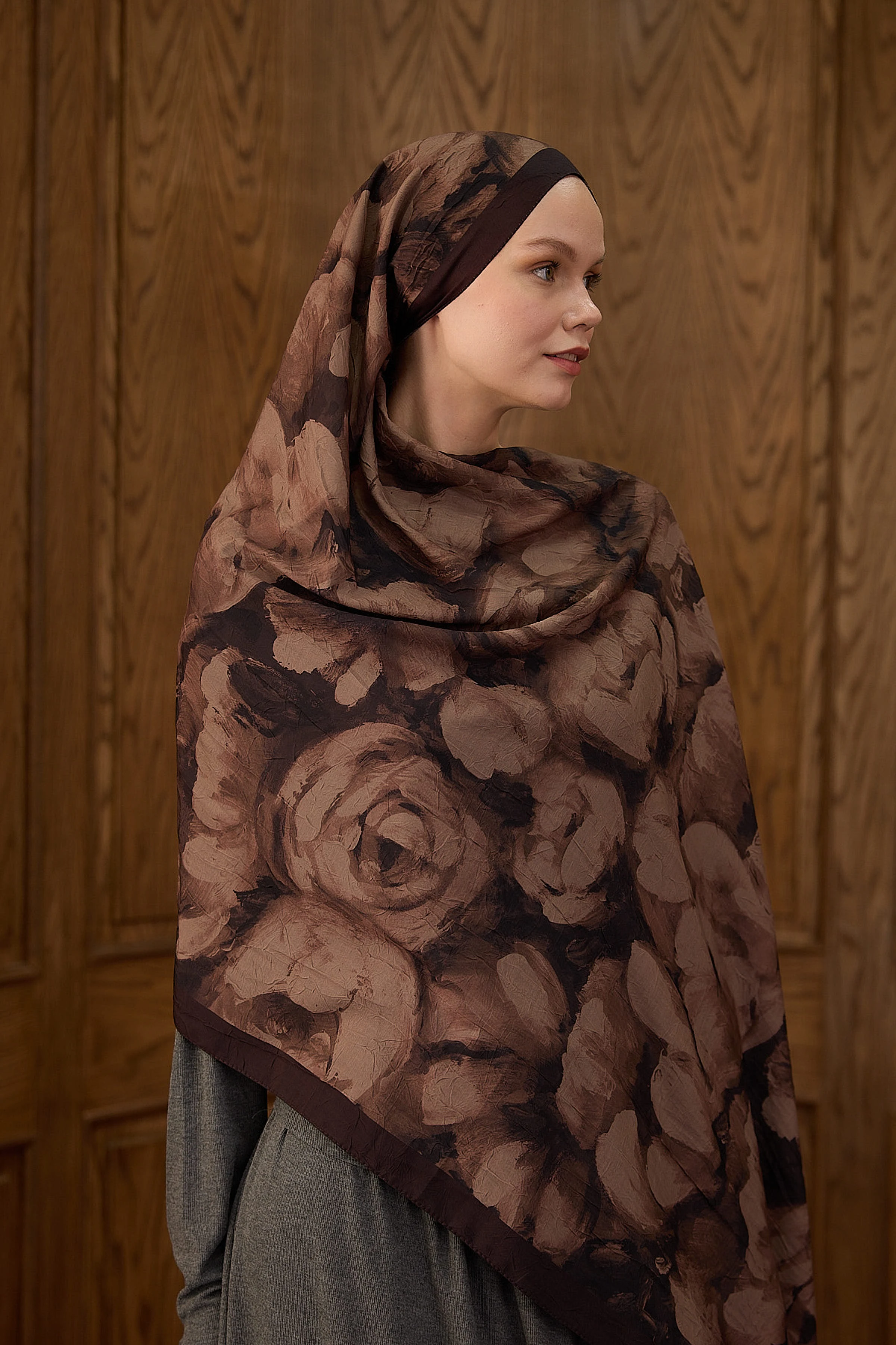 Bambu Kraş Şal 7004 - Acı Kahve