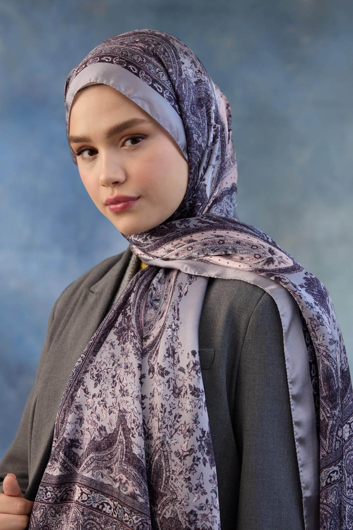 Gri Hint Vual Şal - 5002-03