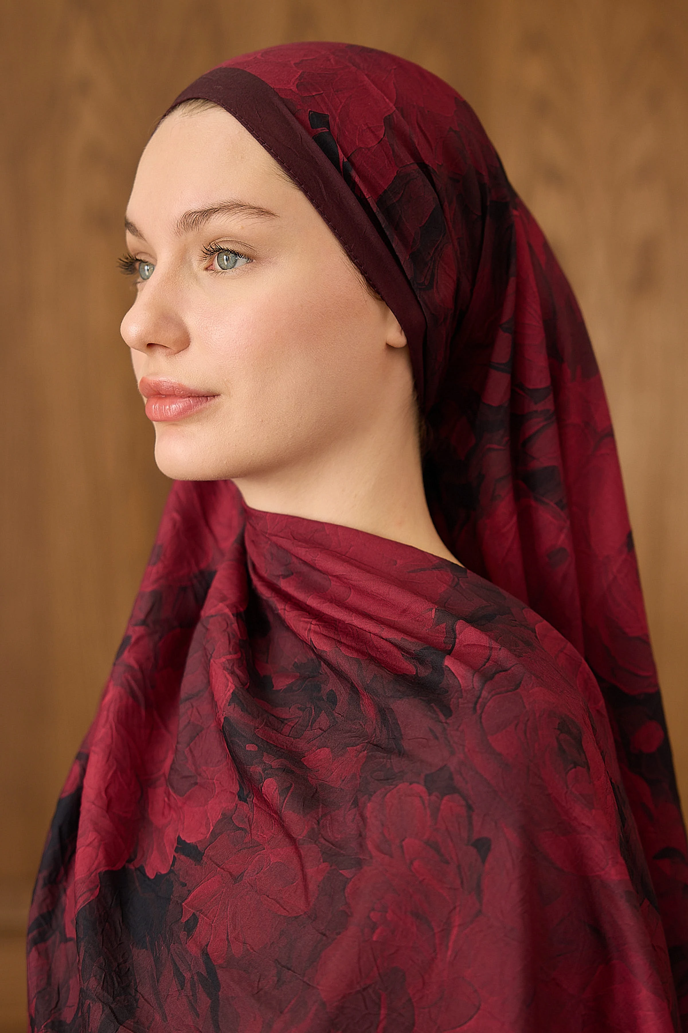 Bambu Kraş Şal 7012 - Bordo