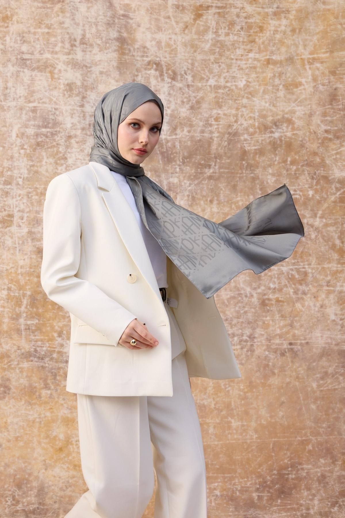 Fall Winter İpeksi Jakar Şal Yosun Yeşili 9020-21