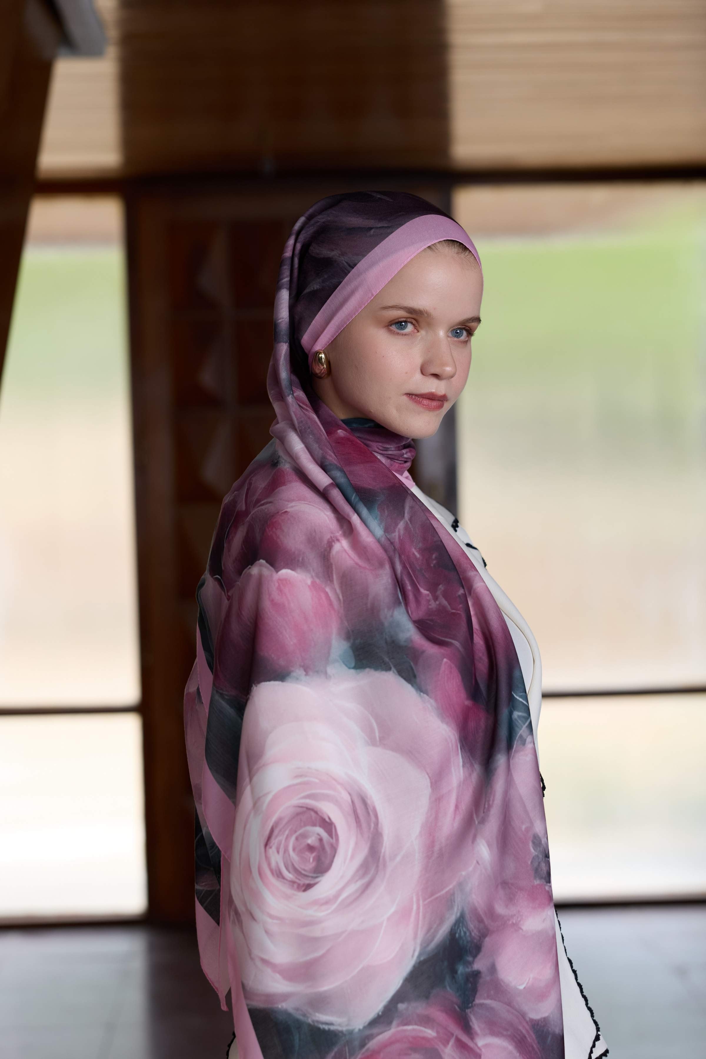 Winter Bloom Soft Şal 3068-10097 - Pudra Pembe