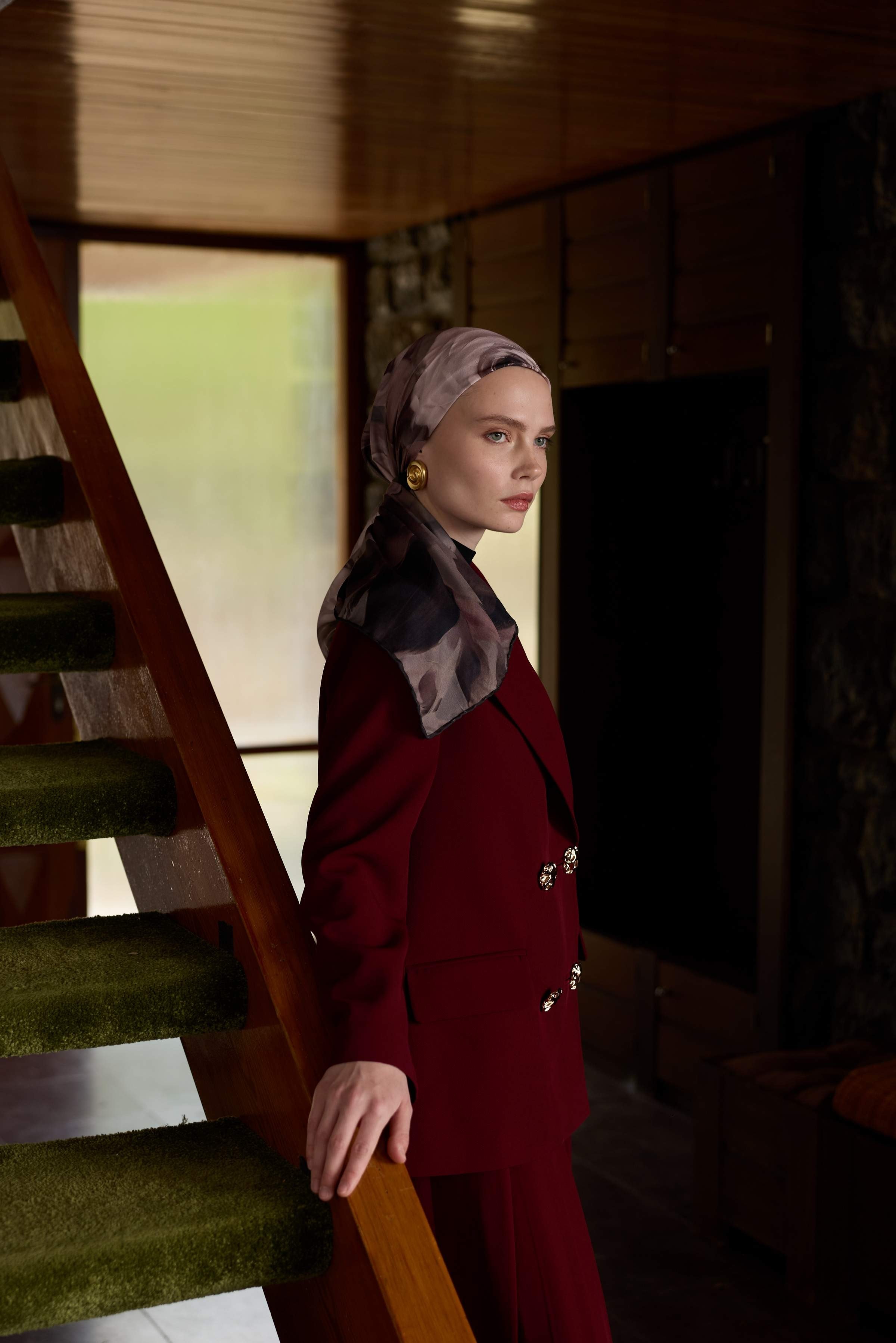 Winter Bloom Soft Eşarp 1239 - Vizon